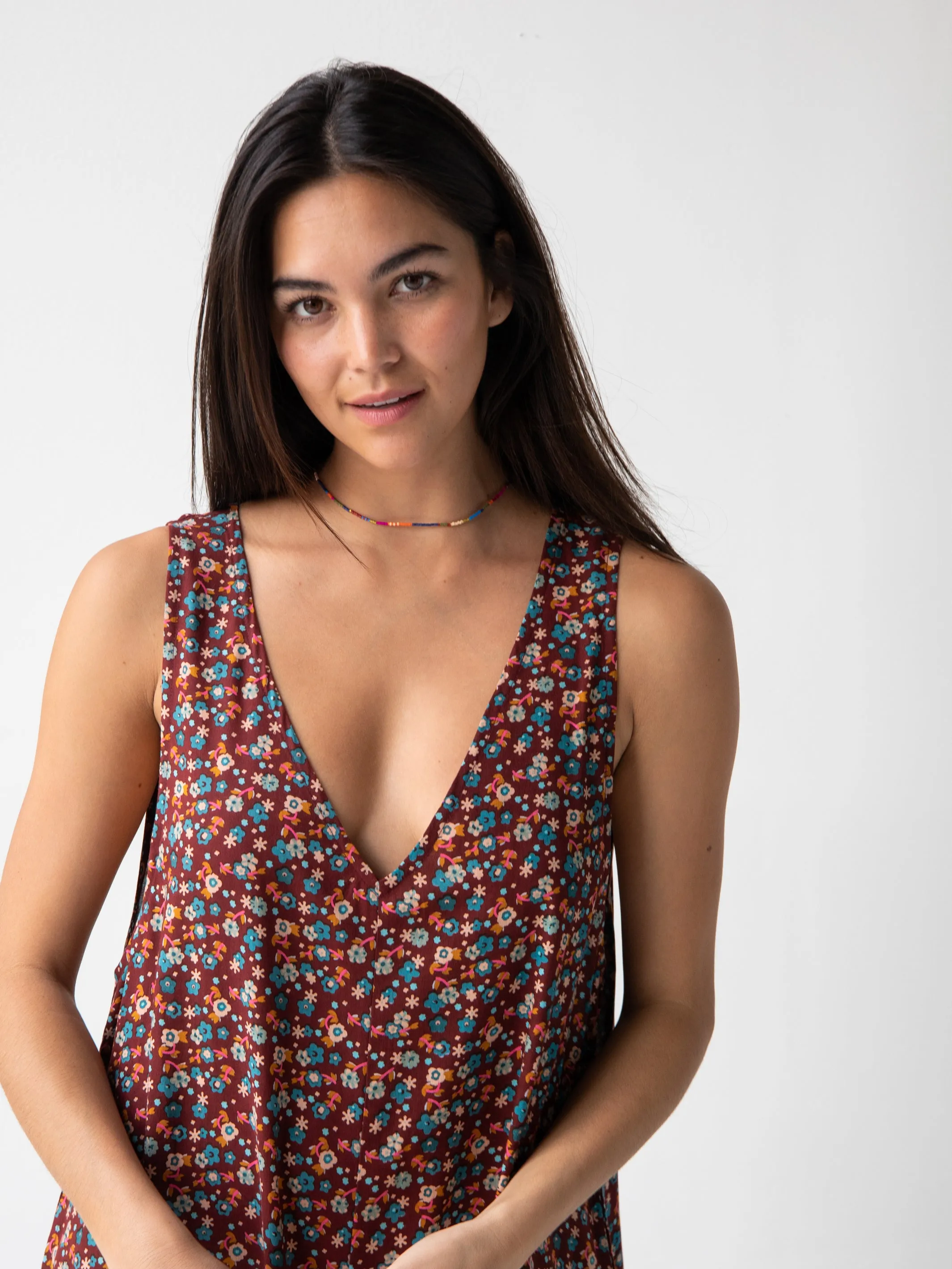 Let's Just Go Wide-Leg Jumpsuit - Tan Border Print sold by NATURAL LIFE product image thumbnail 4