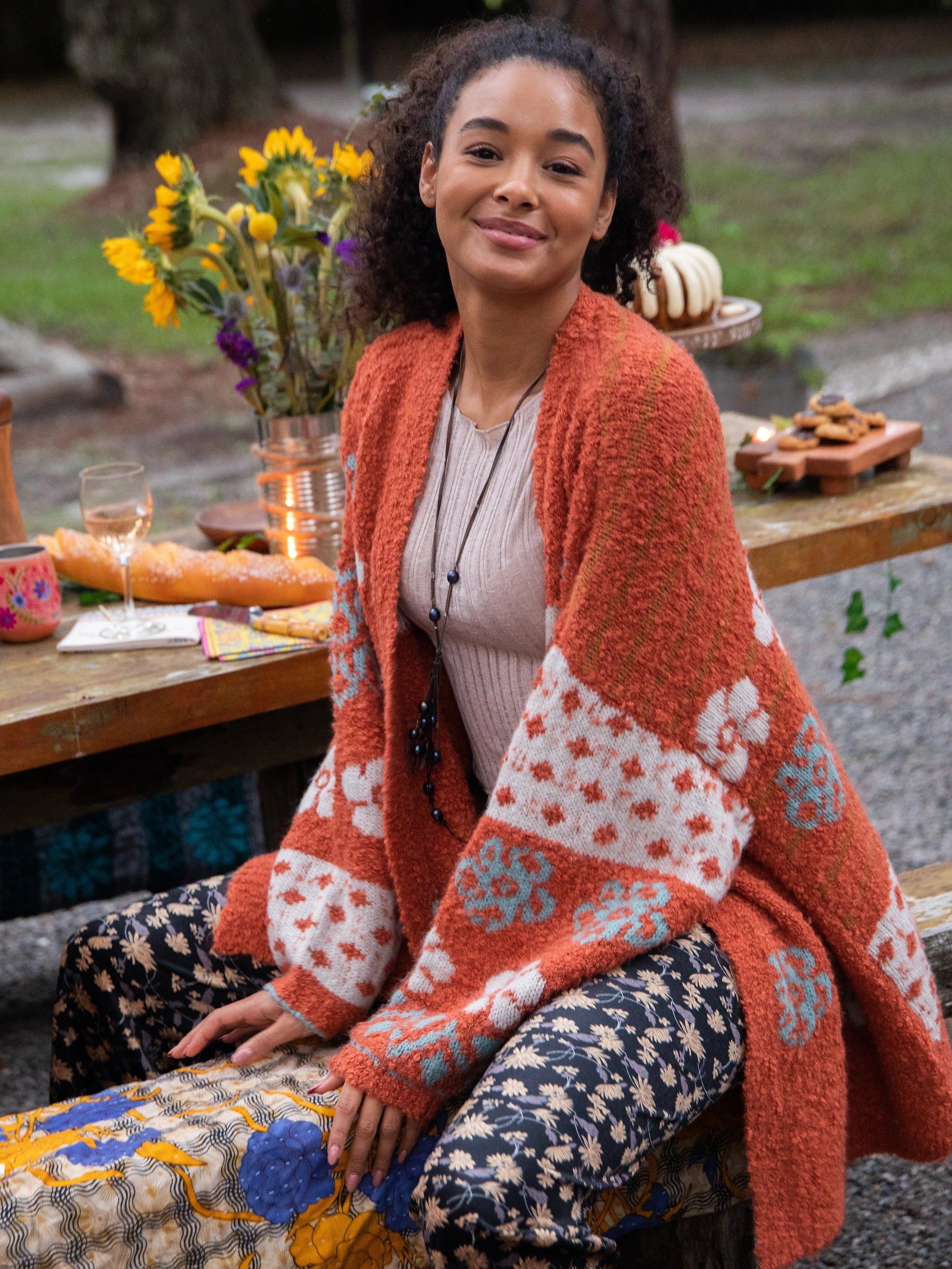 Calla Jacquard Cardigan - Rust sold by NATURAL LIFE product image thumbnail 5