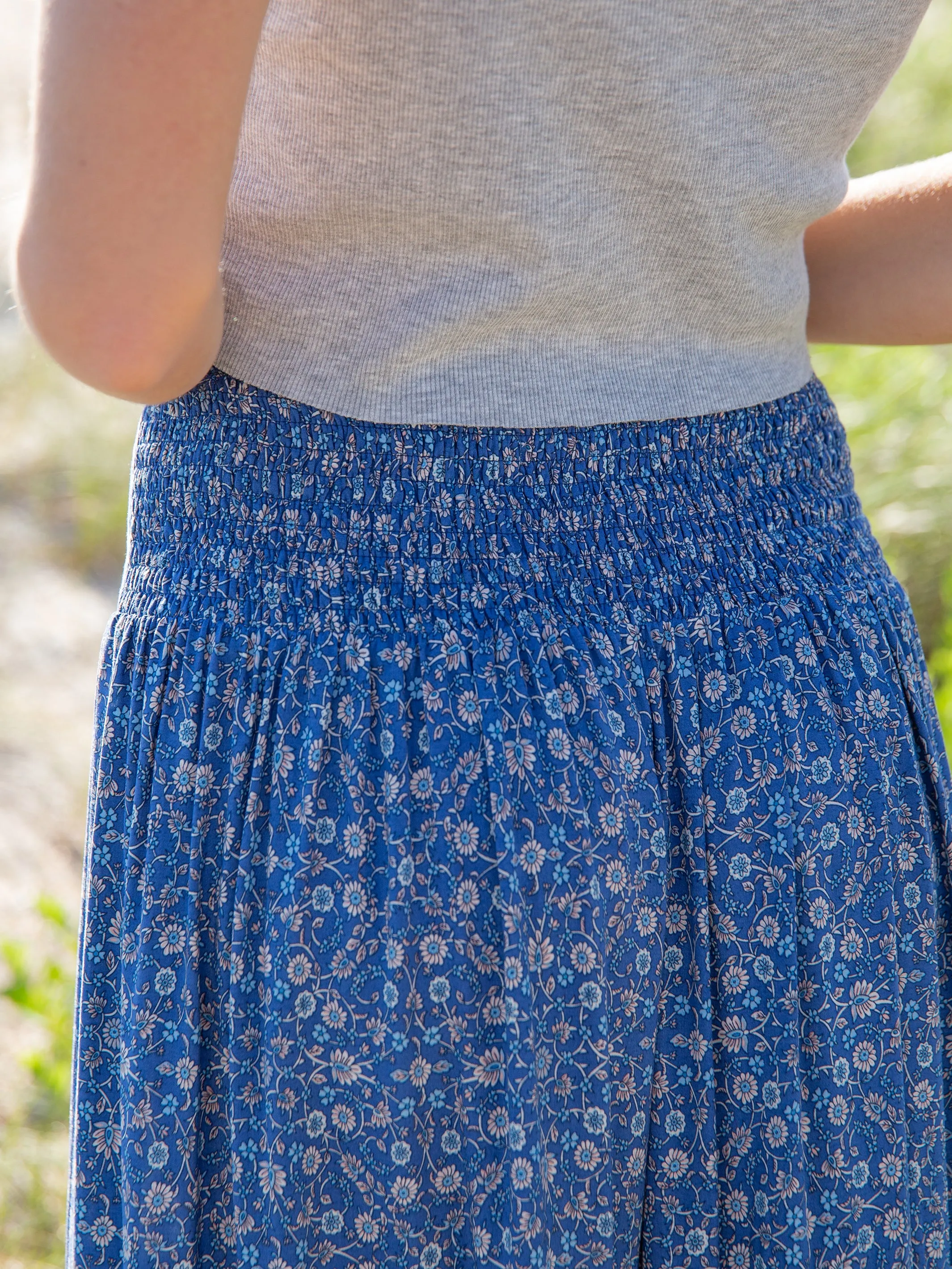 Hanna Convertible Maxi Skirt - Blue Floral Border sold by NATURAL LIFE product image thumbnail 4