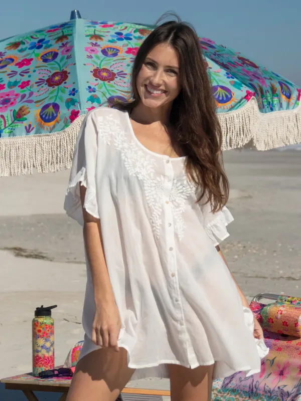 Bimini Embroidered Cover-Up - White sold by NATURAL LIFE