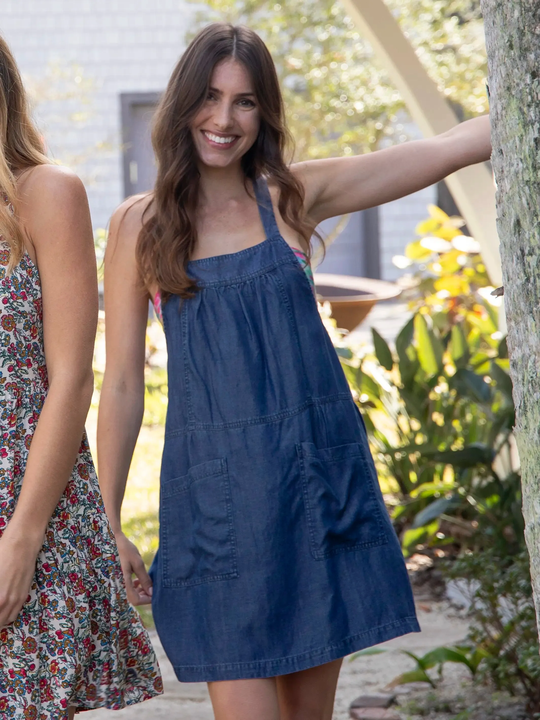Dakota Tie-Back Mini Dress - Denim Blue sold by NATURAL LIFE product image thumbnail 2