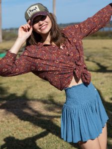 Daisy Knit Skort - Blue sold by NATURAL LIFE