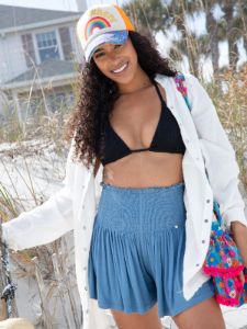 Daisy Knit Skort - Blue sold by NATURAL LIFE