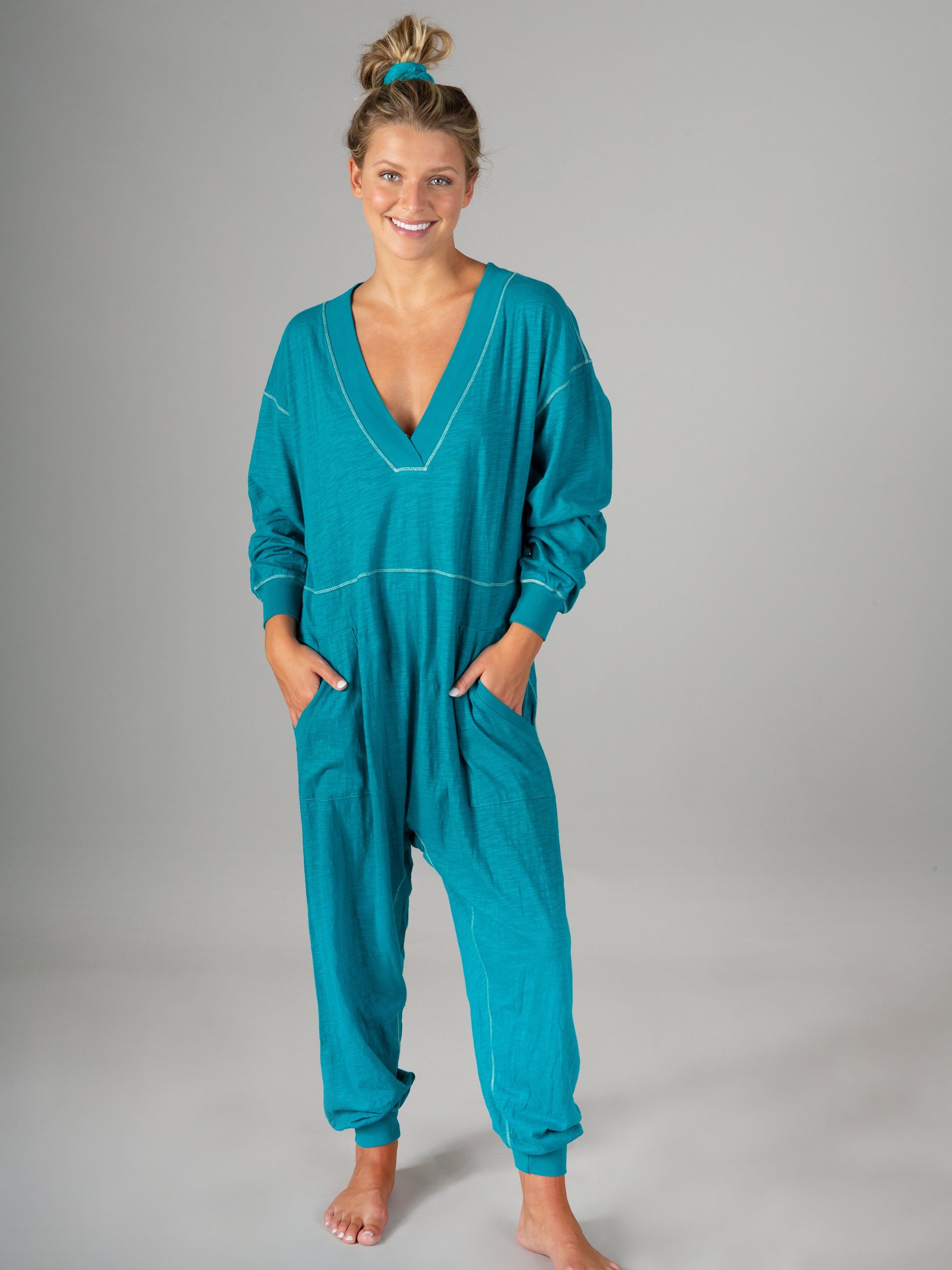 Johnnie Cotton Jumpsuit - Antique Jade sold by NATURAL LIFE product image thumbnail 3