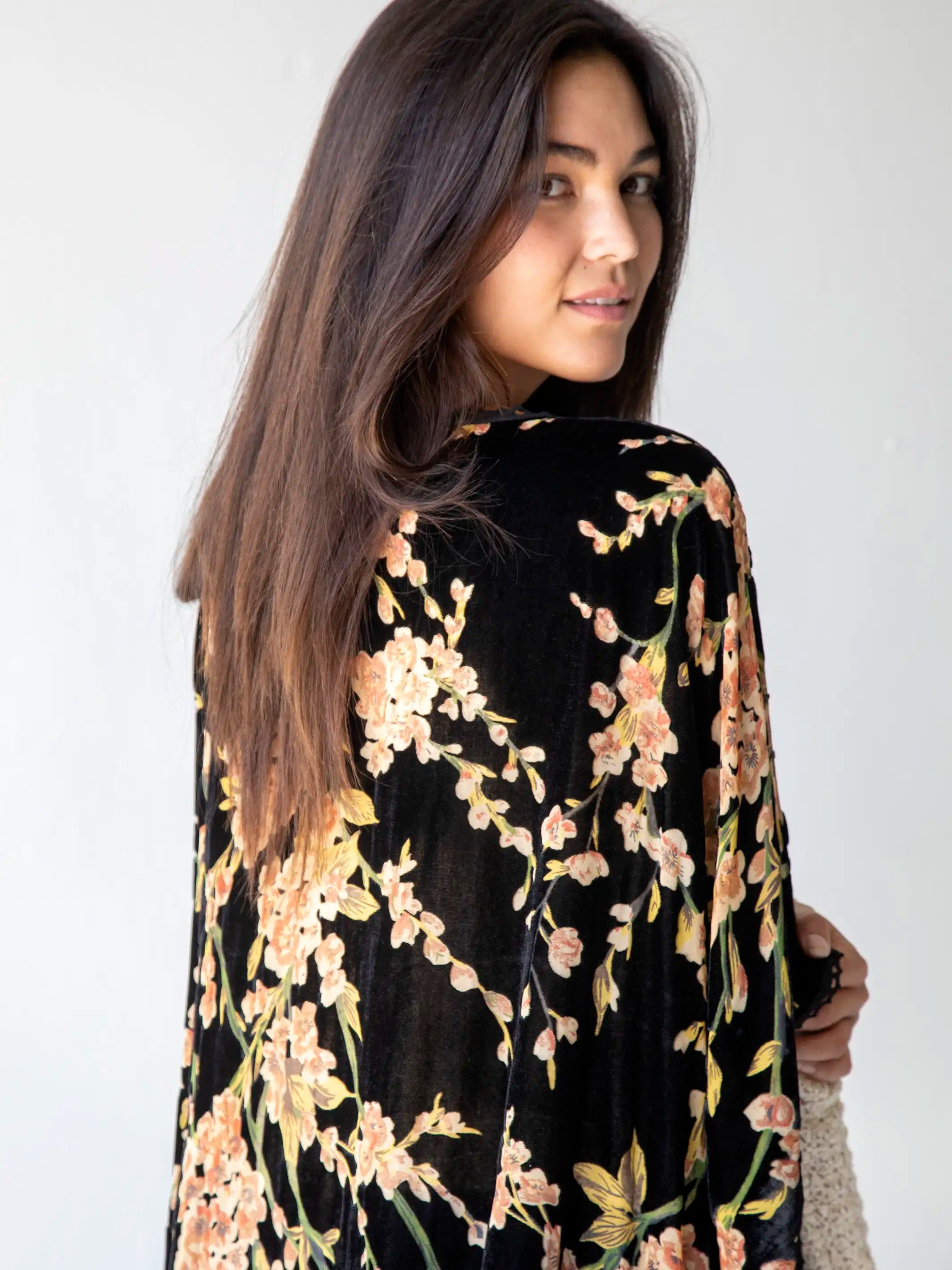 Velvet Burnout Duster - Black sold by NATURAL LIFE product image thumbnail 3
