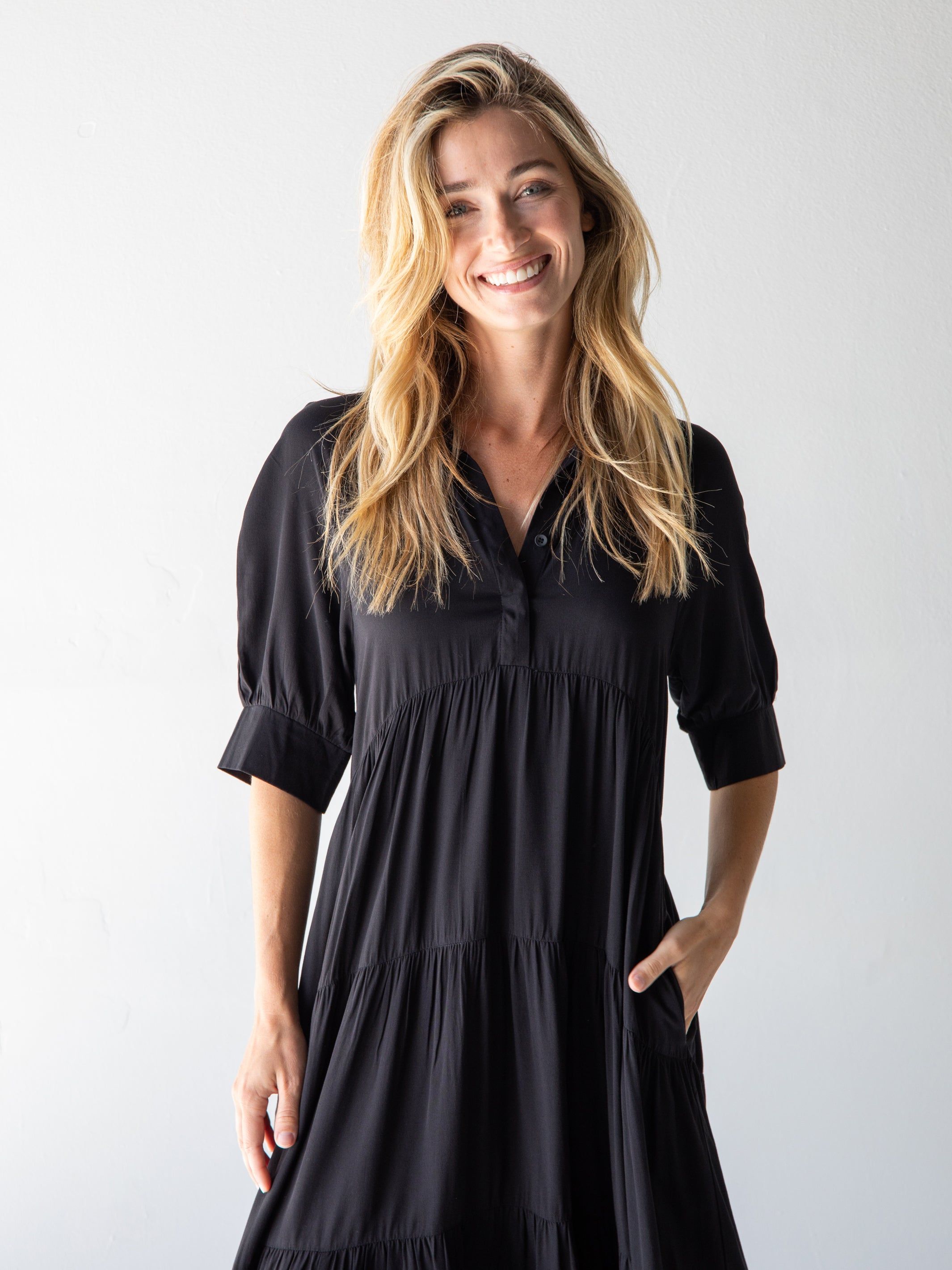 Rebecca Tiered Dress - Black sold by NATURAL LIFE product image thumbnail 2