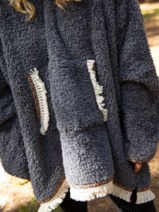 Oversized Blanket Hoodie - Charcoal sold by NATURAL LIFE