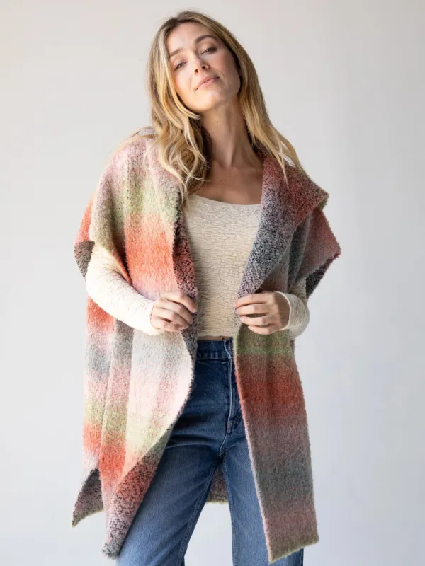 Ombre Sweater Poncho - Orange sold by NATURAL LIFE