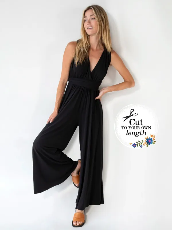 Any Which Way Knit Jumpsuit - Black made by NATURAL LIFE