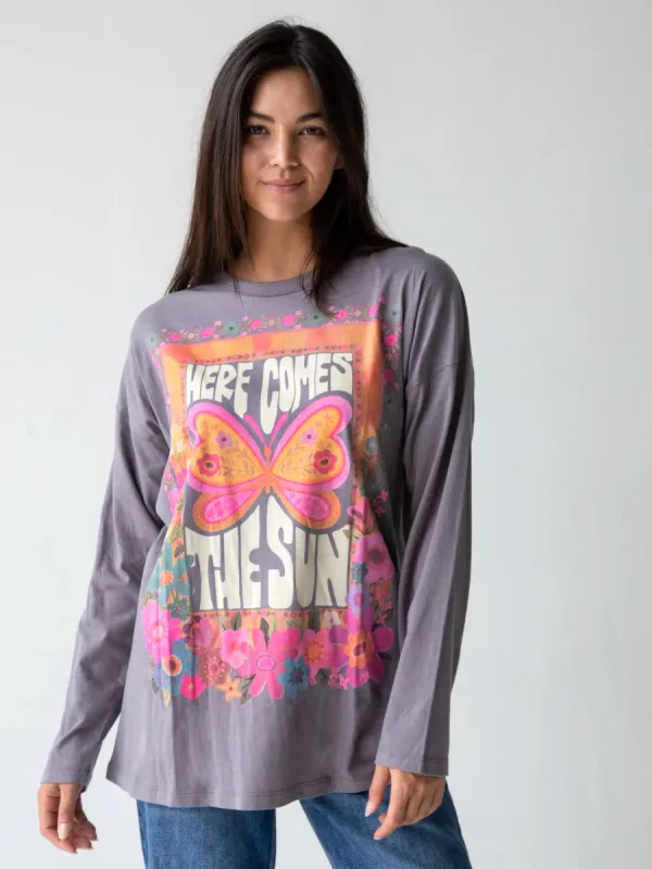 Lennox Long Sleeve Tee - Here Comes The Sun sold by NATURAL LIFE