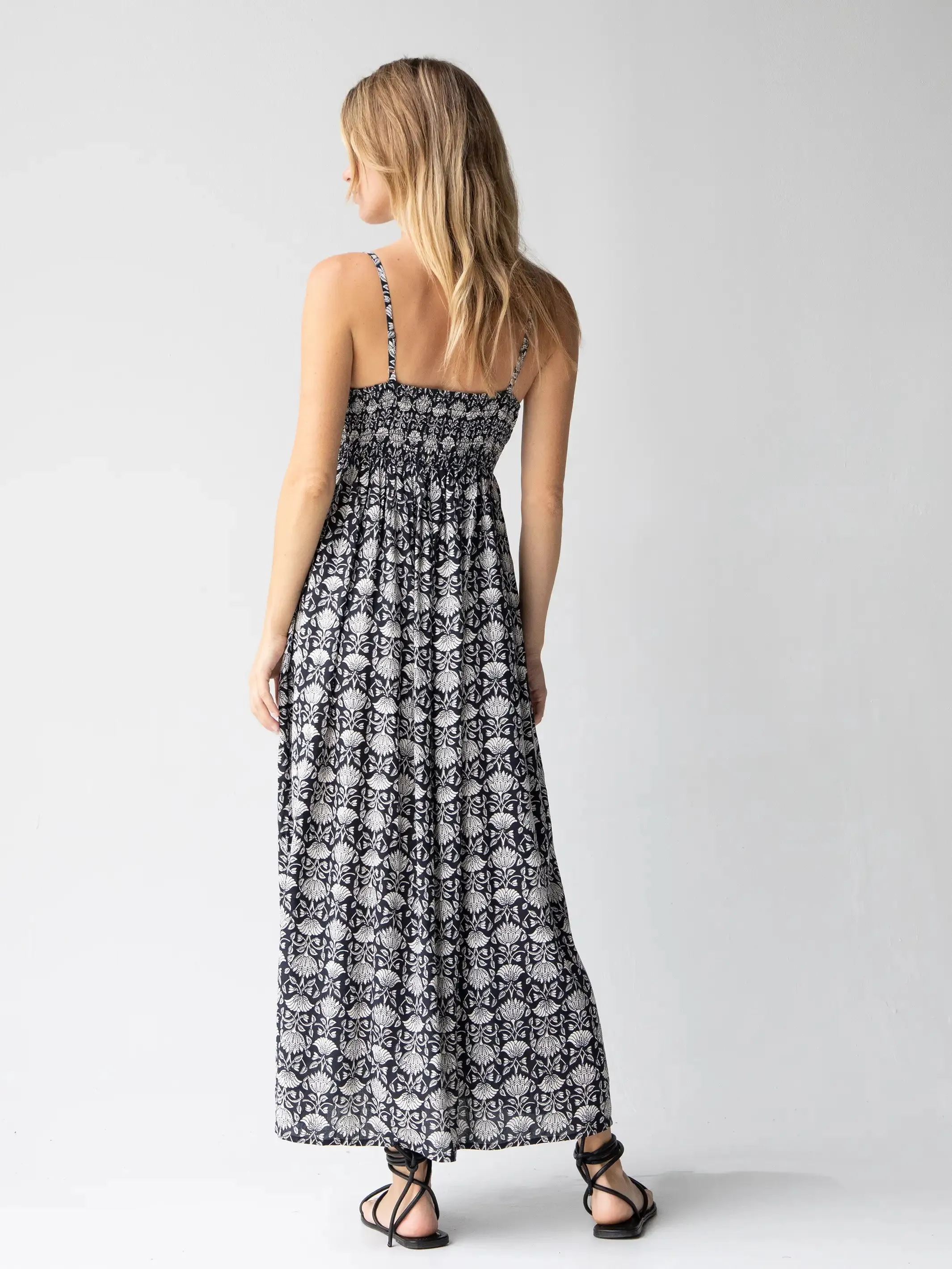 Bailey Maxi Dress - Black Floral Vines sold by NATURAL LIFE product image thumbnail 4