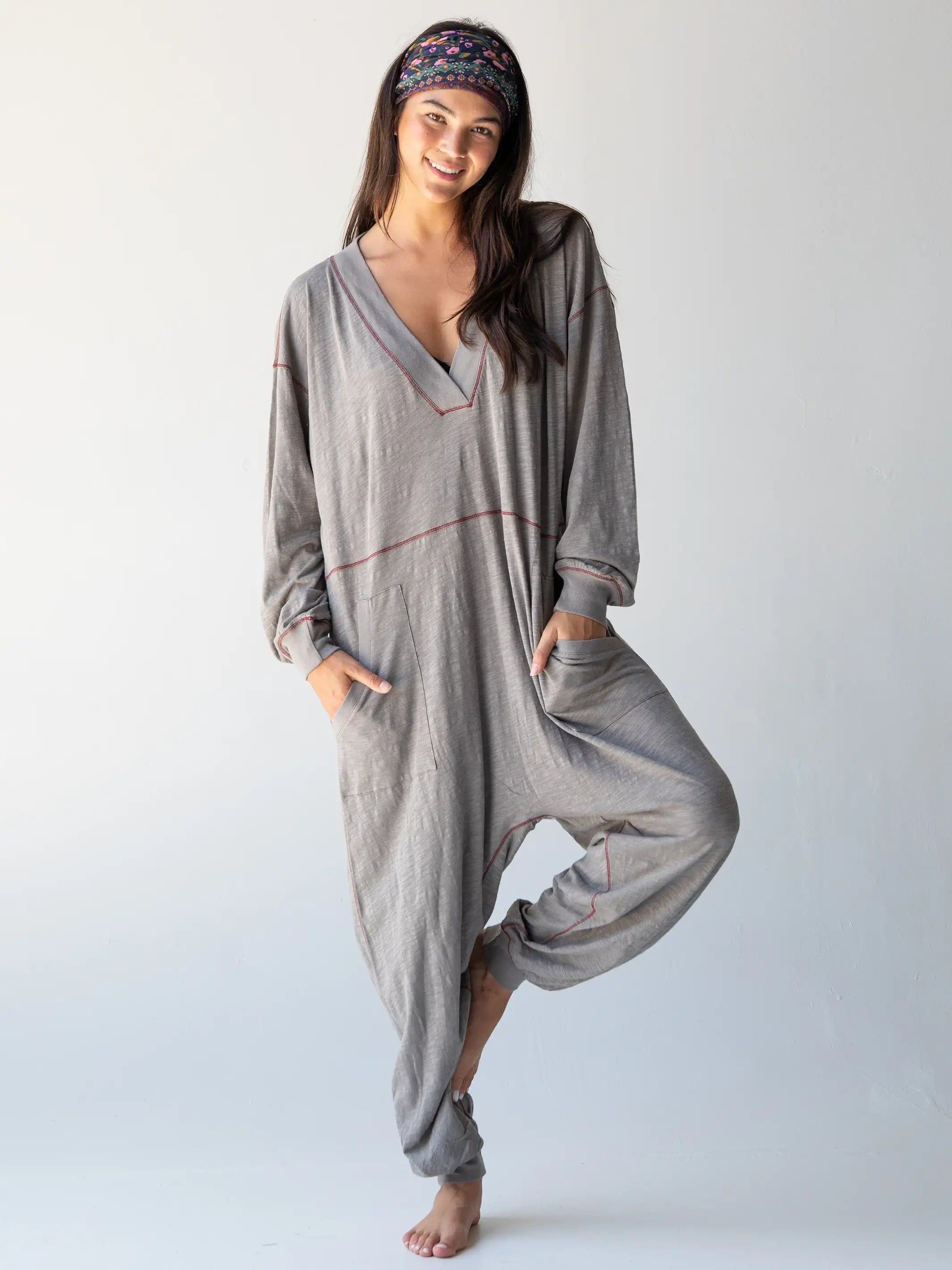 Johnnie Cotton Jumpsuit - Charcoal sold by NATURAL LIFE product image thumbnail 2