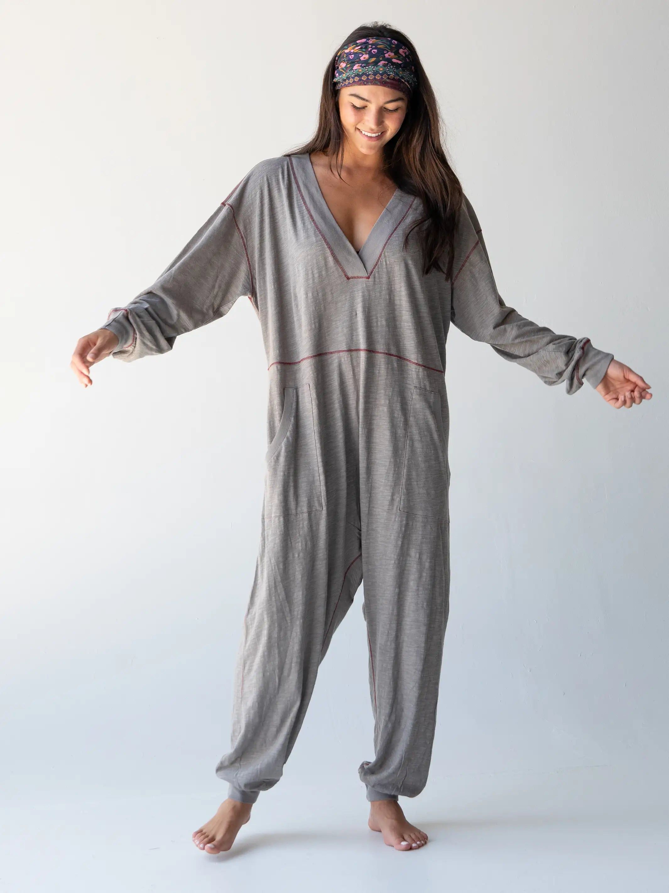 Johnnie Cotton Jumpsuit - Charcoal sold by NATURAL LIFE product image thumbnail 4