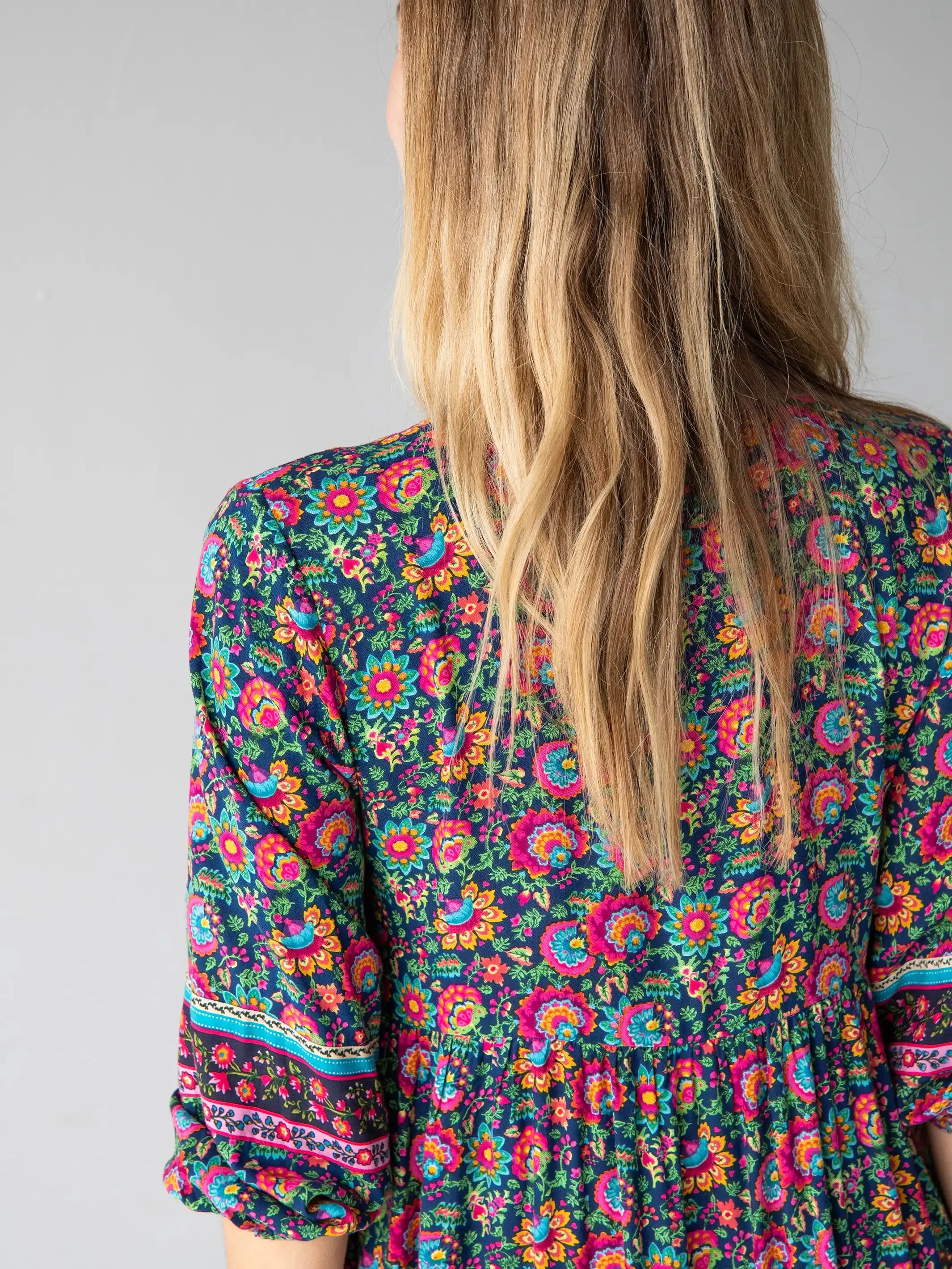 Phoebe Maxi Dress - Black Pink Turquoise sold by NATURAL LIFE product image thumbnail 5