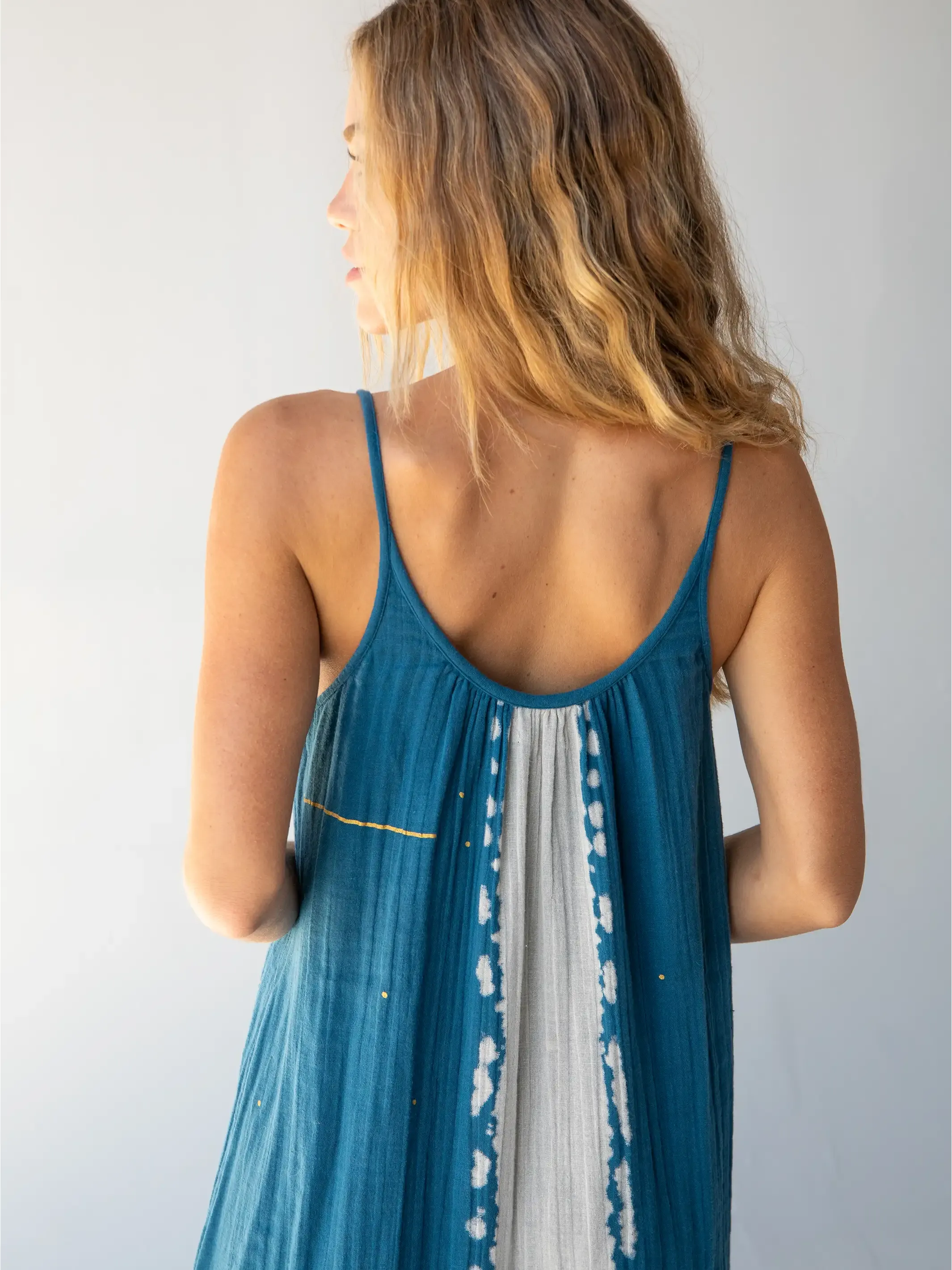 Coco Sayulita Cover-Up Dress - Teal sold by NATURAL LIFE product image thumbnail 3