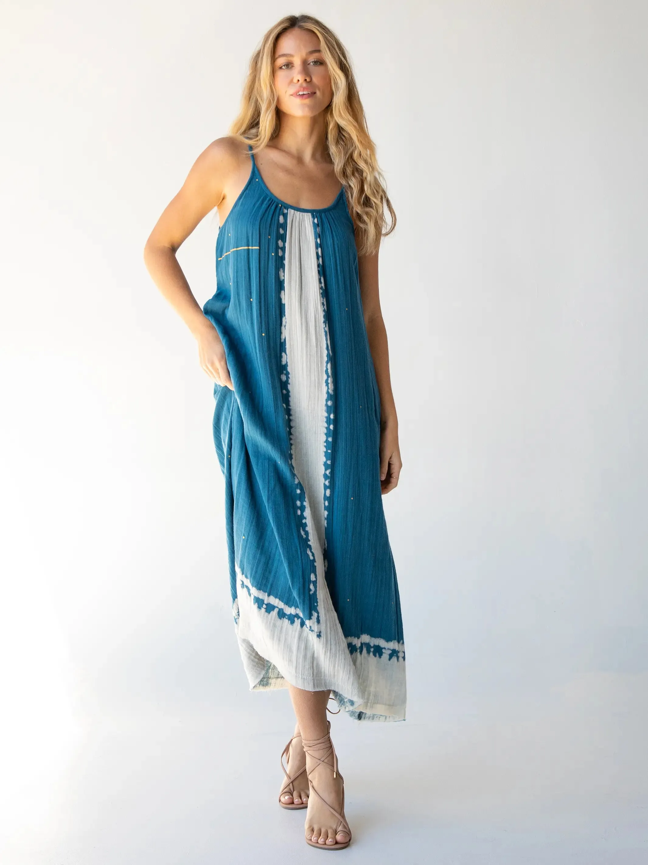 Coco Sayulita Cover-Up Dress - Teal sold by NATURAL LIFE product image thumbnail 2