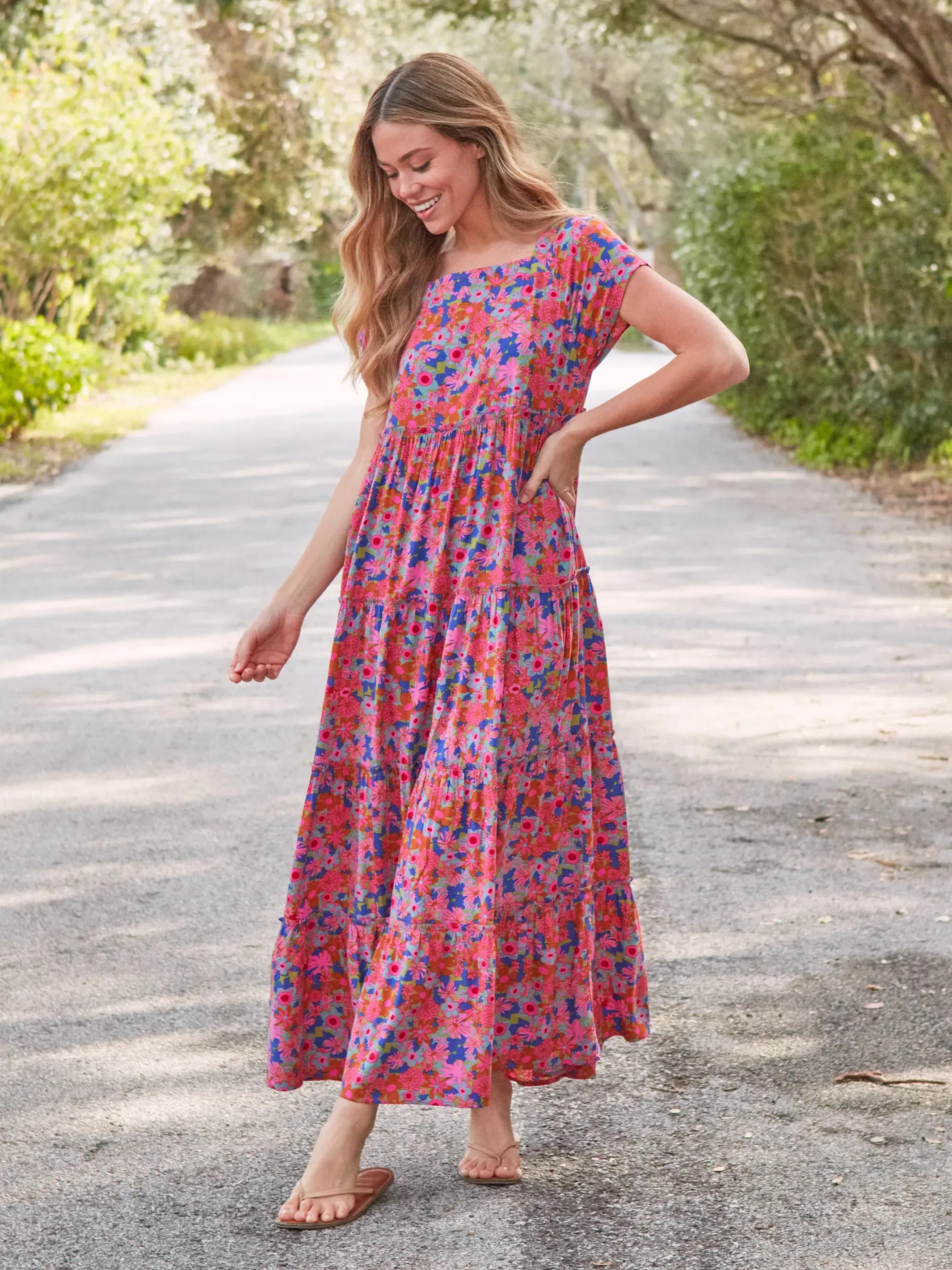 Berkley Maxi Dress - Rust Orchid Pink sold by NATURAL LIFE product image thumbnail 4