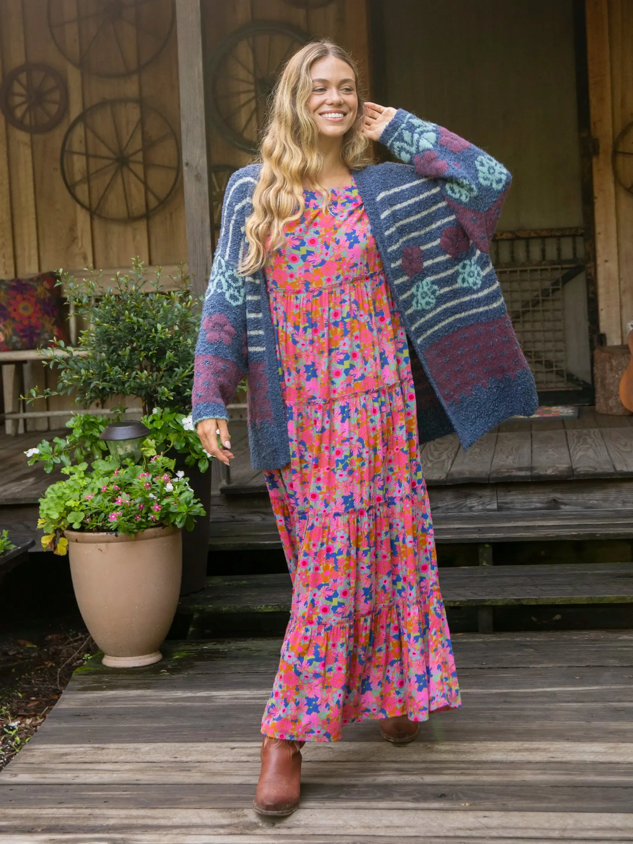 Berkley Maxi Dress - Rust Orchid Pink sold by NATURAL LIFE