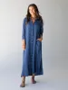 Drew Gauze Shirt Dress - Blue sold by NATURAL LIFE