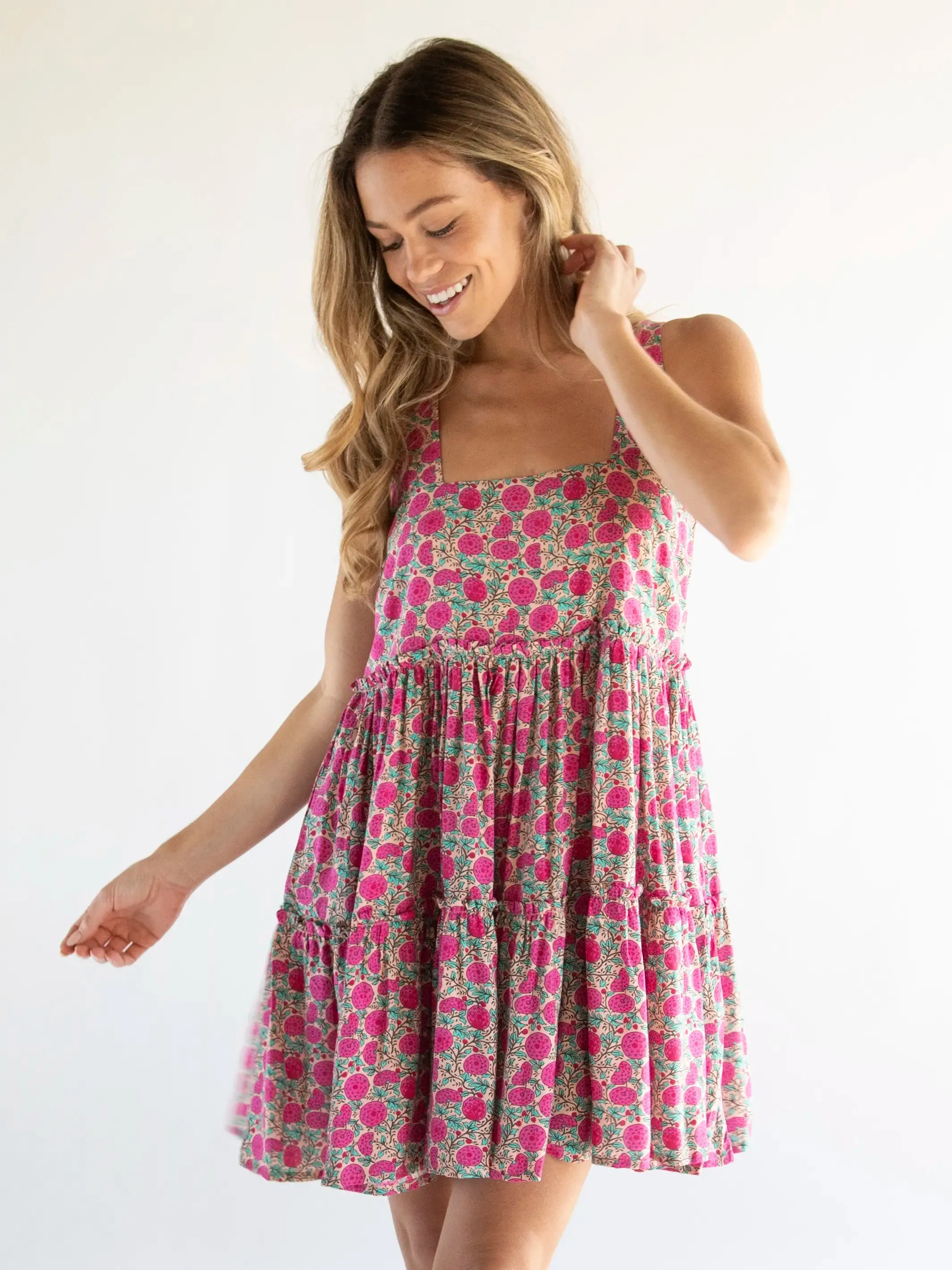 Anna Mini Dress - Pink Puff Floral sold by NATURAL LIFE