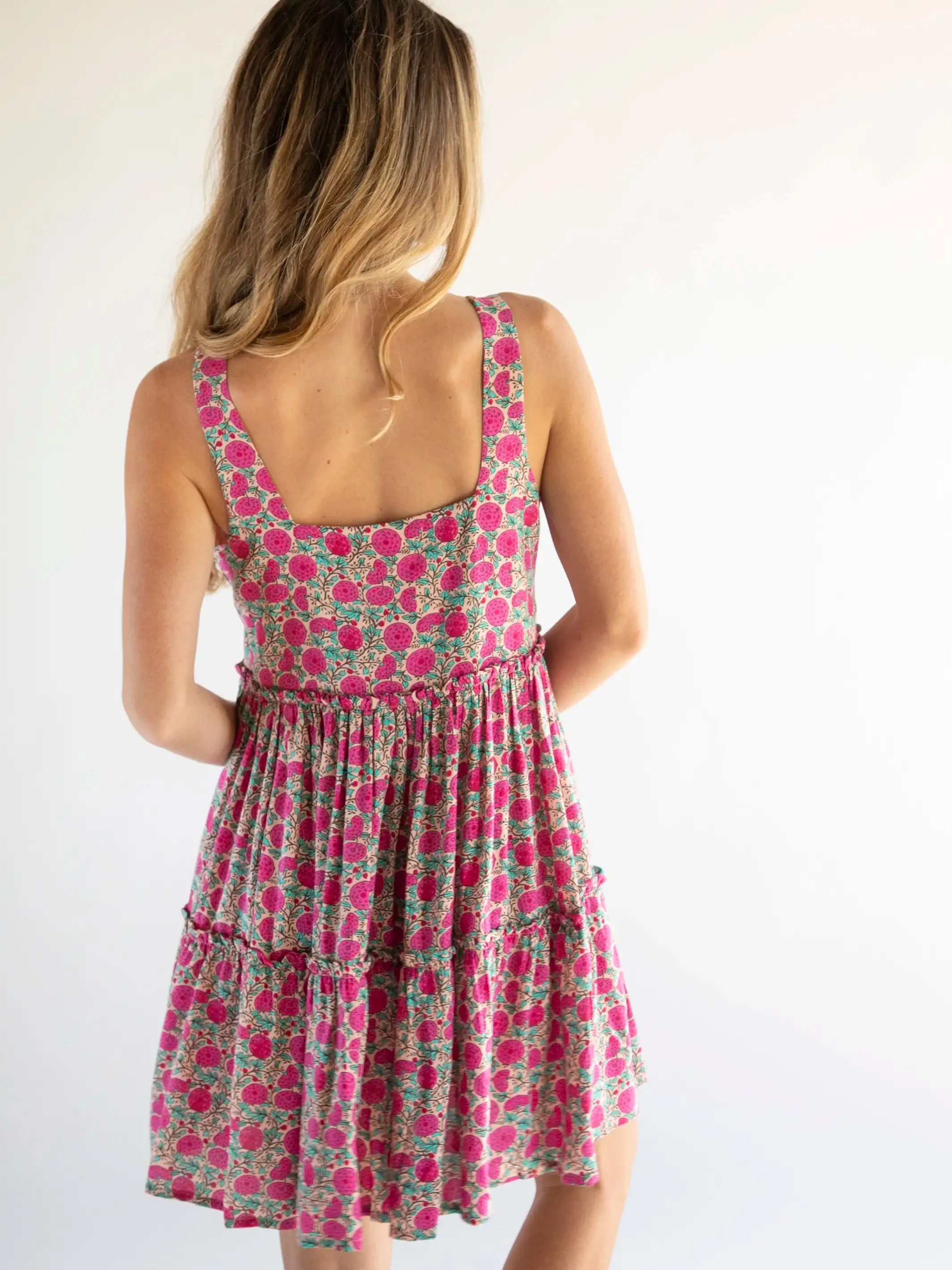 Anna Mini Dress - Pink Puff Floral sold by NATURAL LIFE product image thumbnail 3
