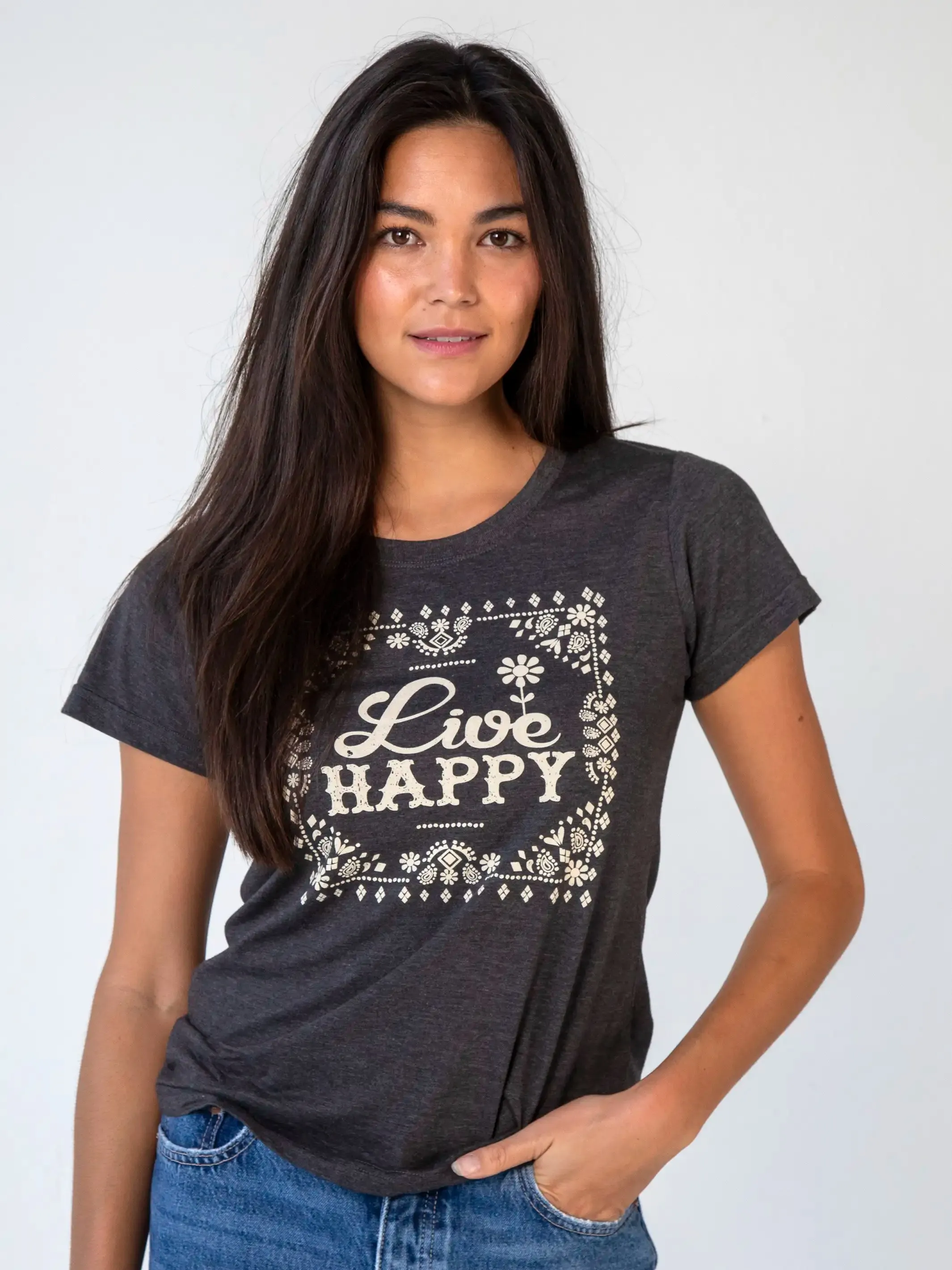 Perfect Fit Tee Shirt - Live Happy sold by NATURAL LIFE product image thumbnail 5