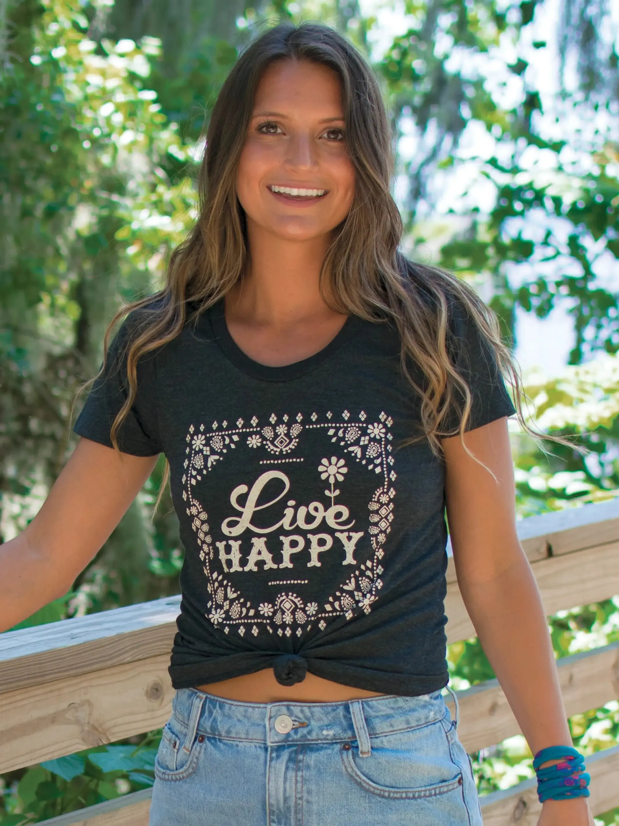 Perfect Fit Tee Shirt - Live Happy sold by NATURAL LIFE