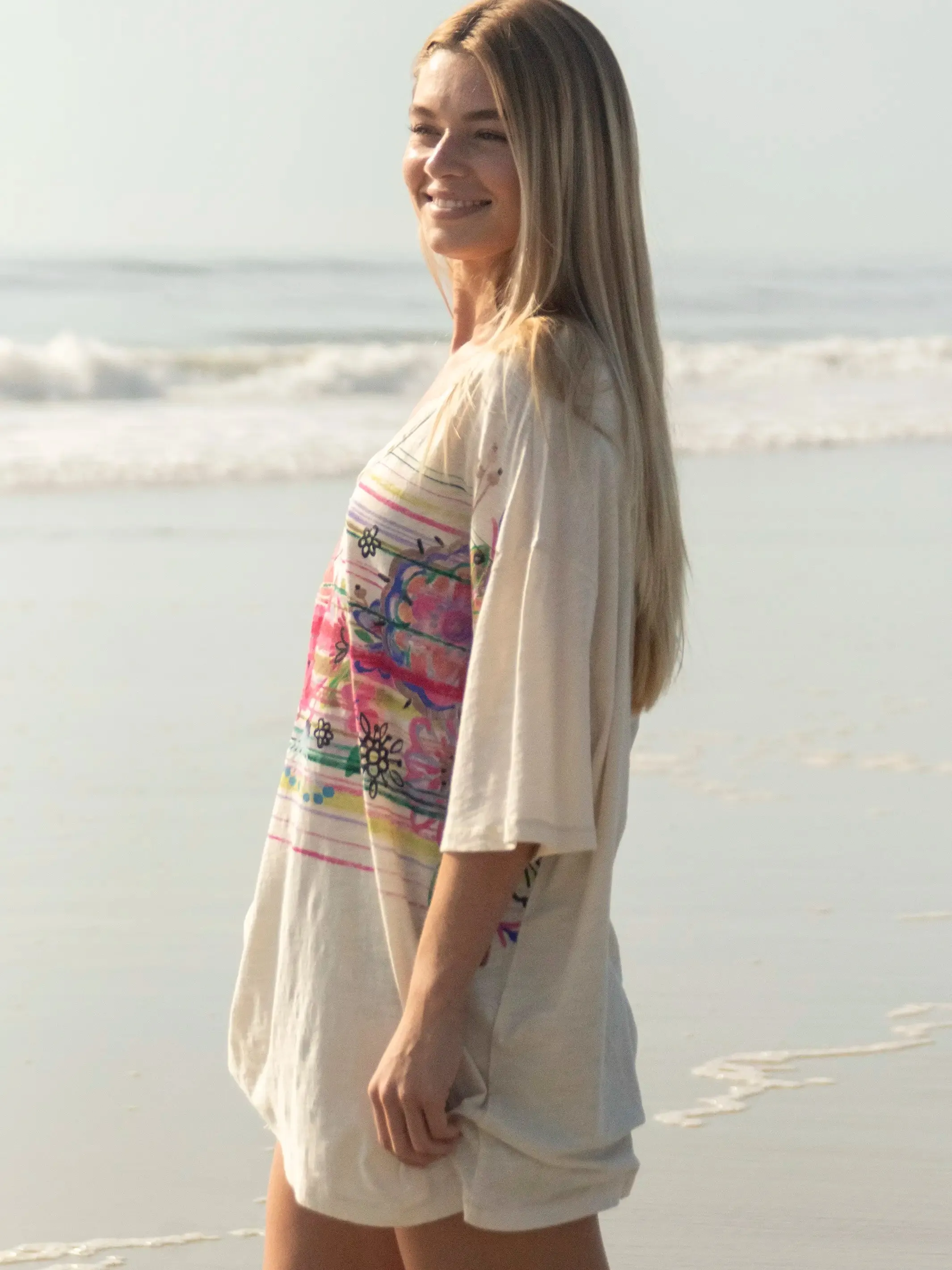 One Size Cotton Easy V-Neck Tee sold by NATURAL LIFE product image thumbnail 3