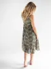Amelia Cotton Sleeveless Shirt Dress - Green Floral Vines sold by NATURAL LIFE