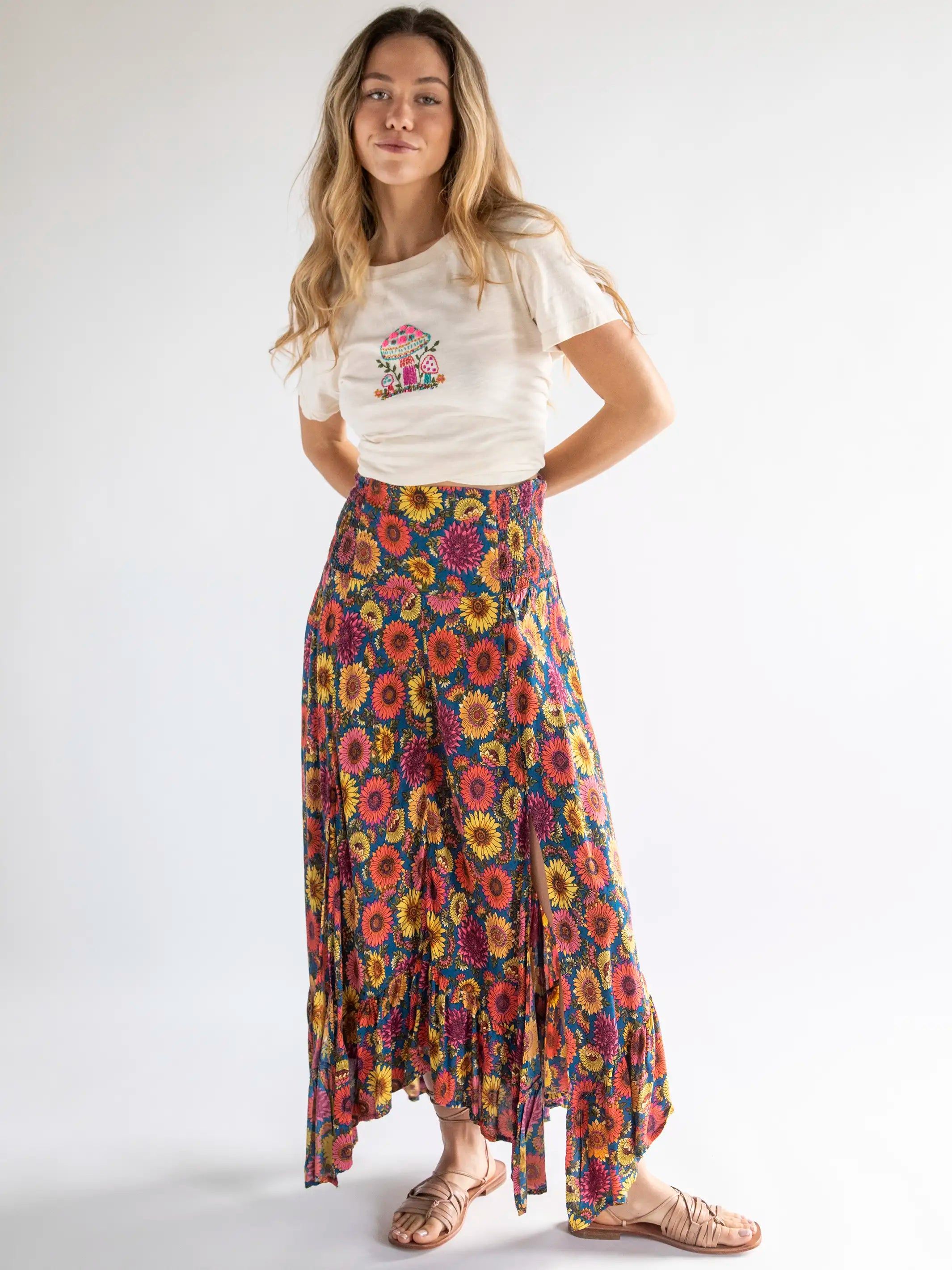 Hand Embroidered Tee - Mushroom sold by NATURAL LIFE product image thumbnail 2