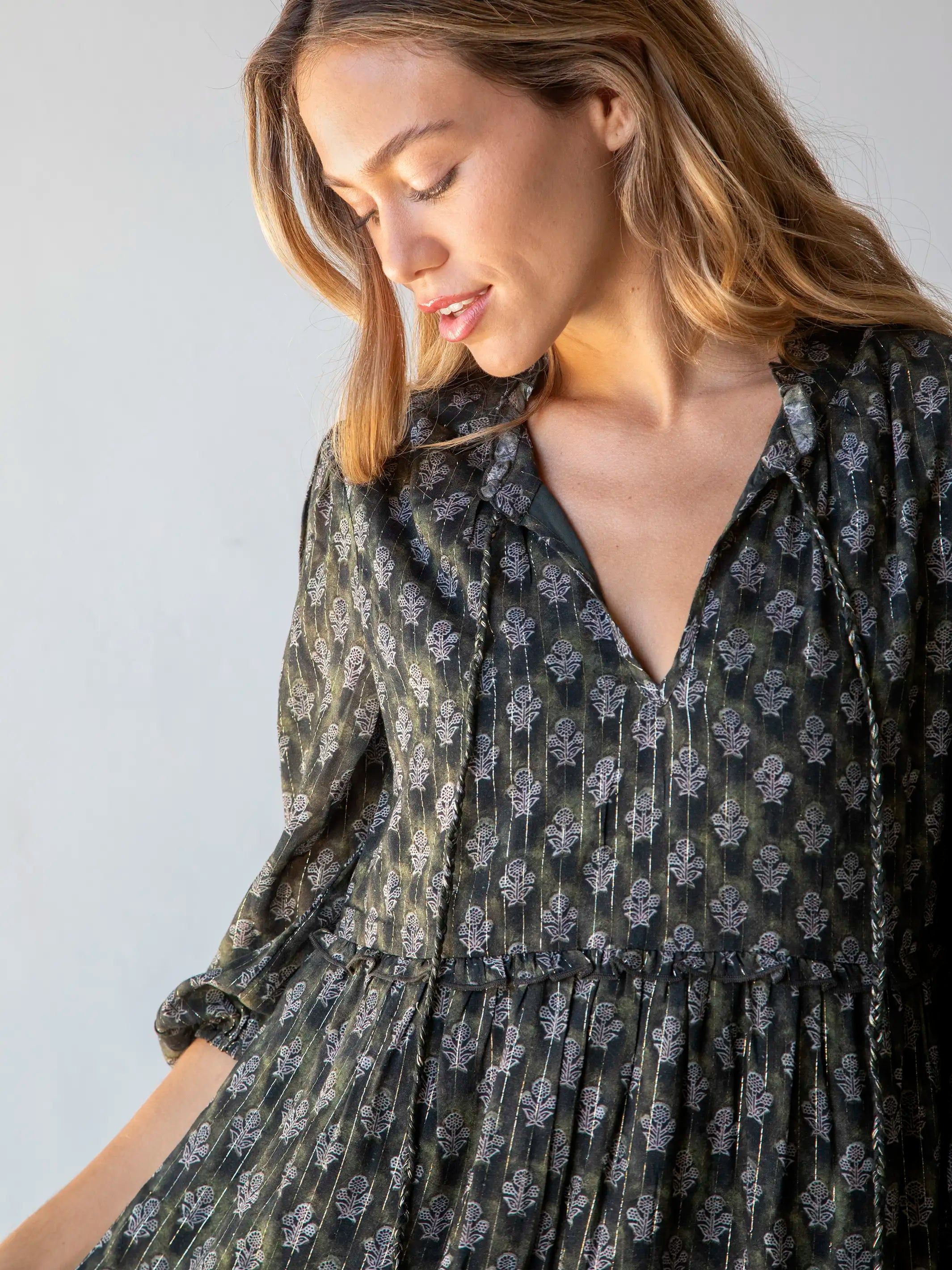 Luella Maxi Dress - Olive Floral sold by NATURAL LIFE product image thumbnail 2