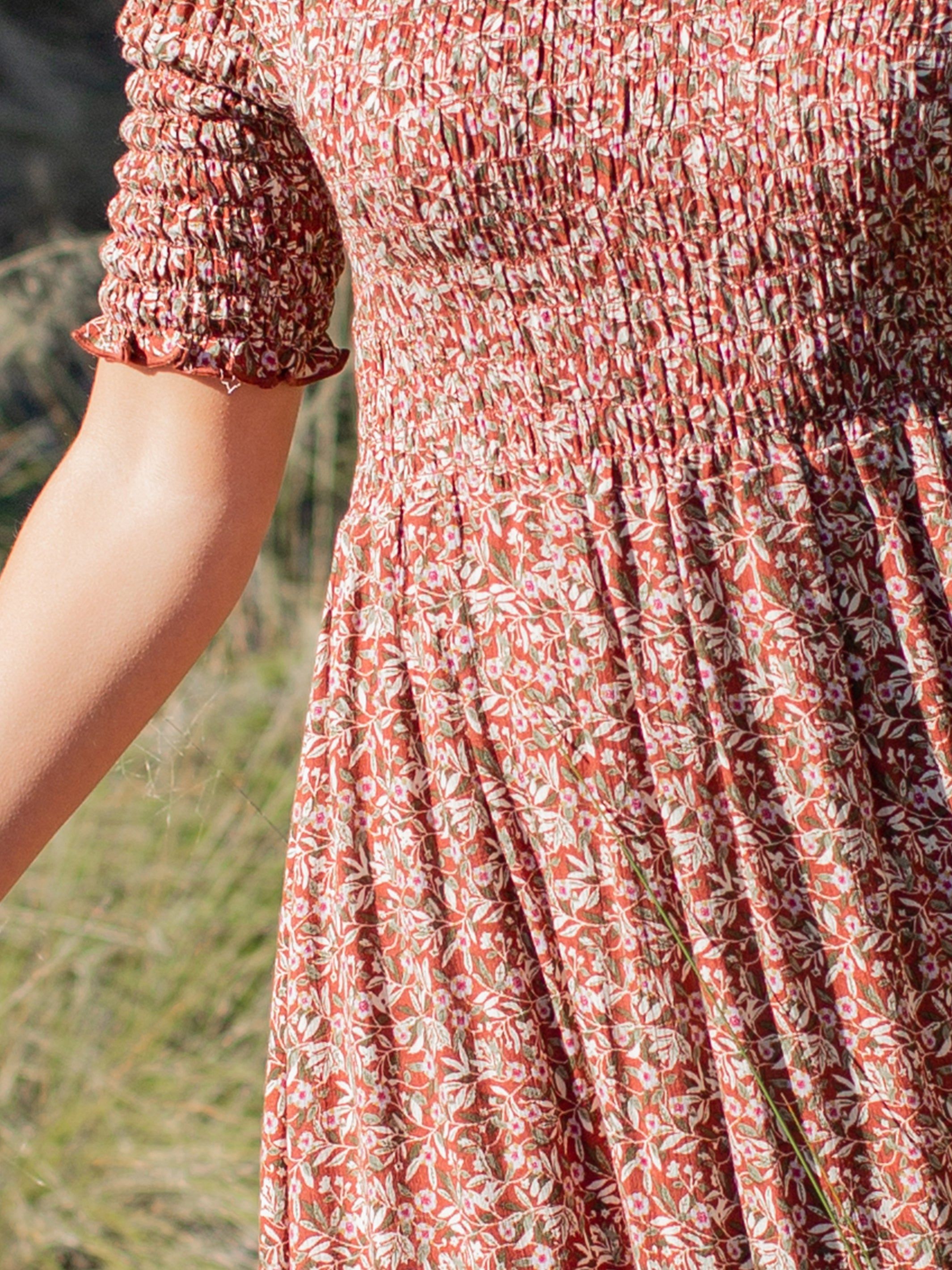 Daisy Tiered Midi Dress - Rusty Floral sold by NATURAL LIFE product image thumbnail 2