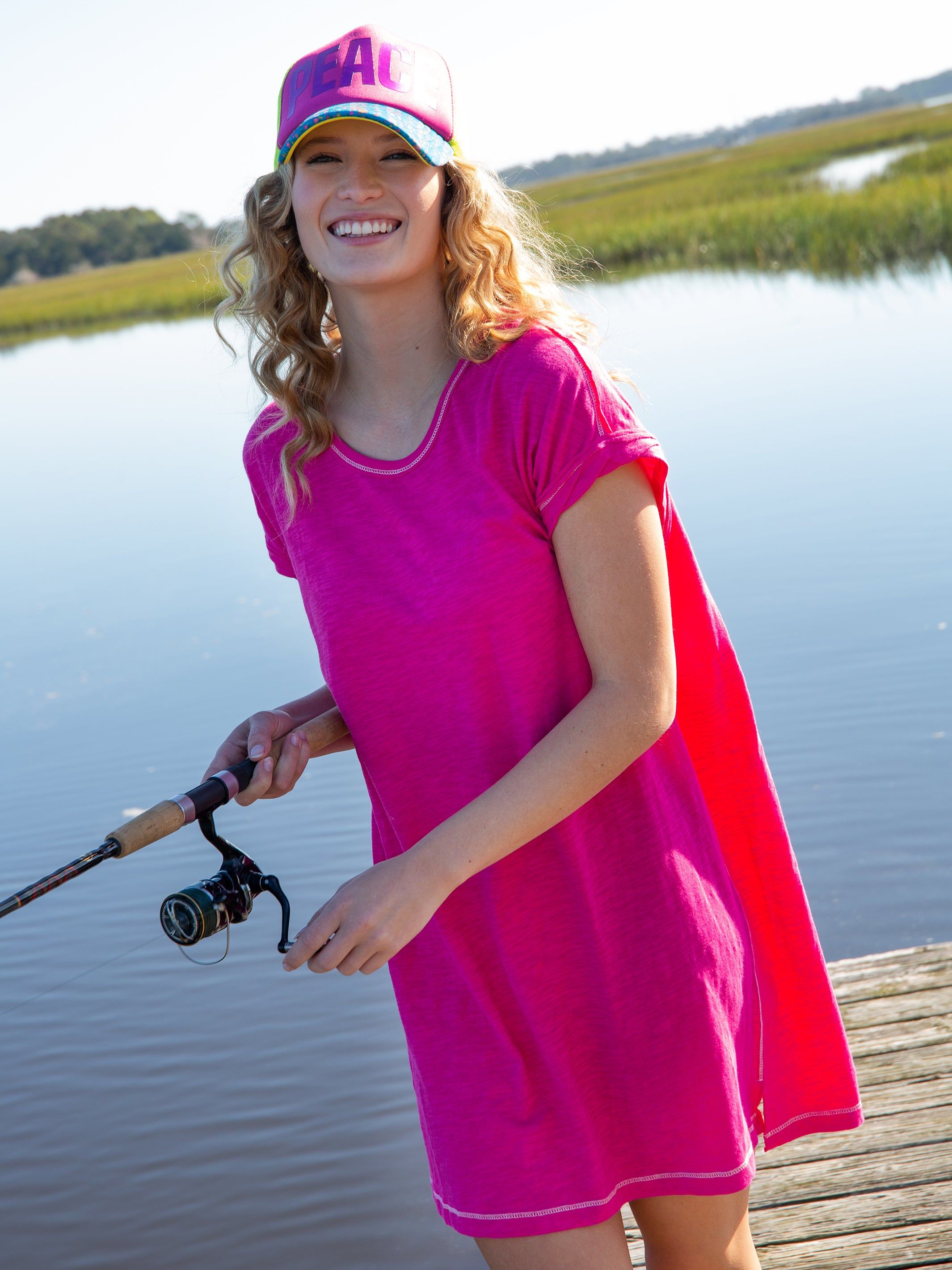 Frankie Knit Tee Shirt Dress - Pink sold by NATURAL LIFE product image thumbnail 5