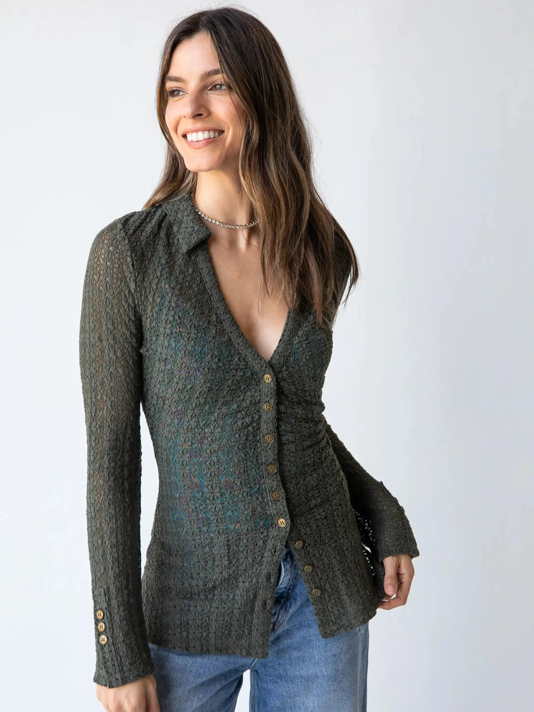 Carina Lace Top - Charcoal sold by NATURAL LIFE product image thumbnail 3