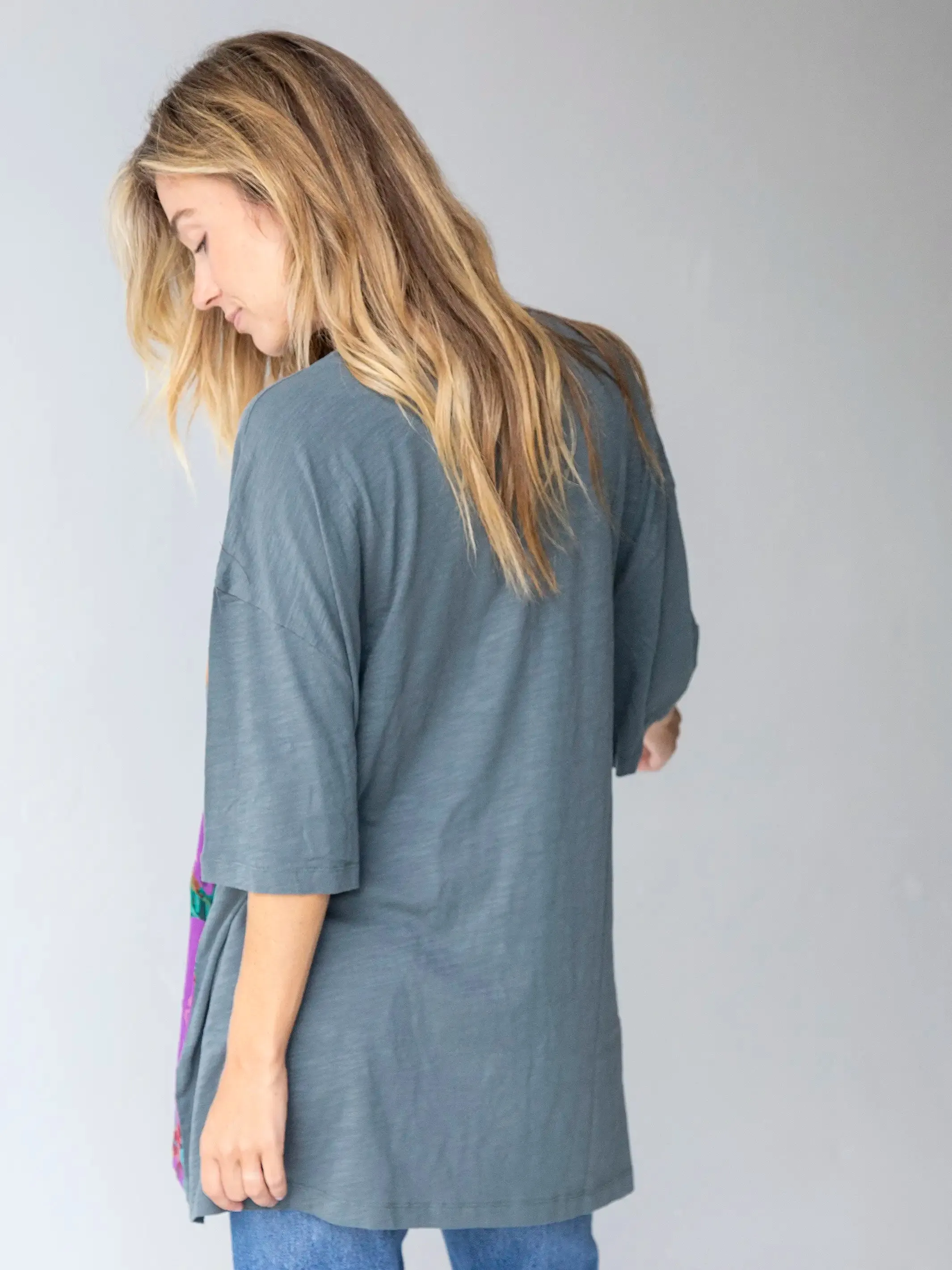 One Size Cotton Easy Tee - Peace Charcoal sold by NATURAL LIFE product image thumbnail 3