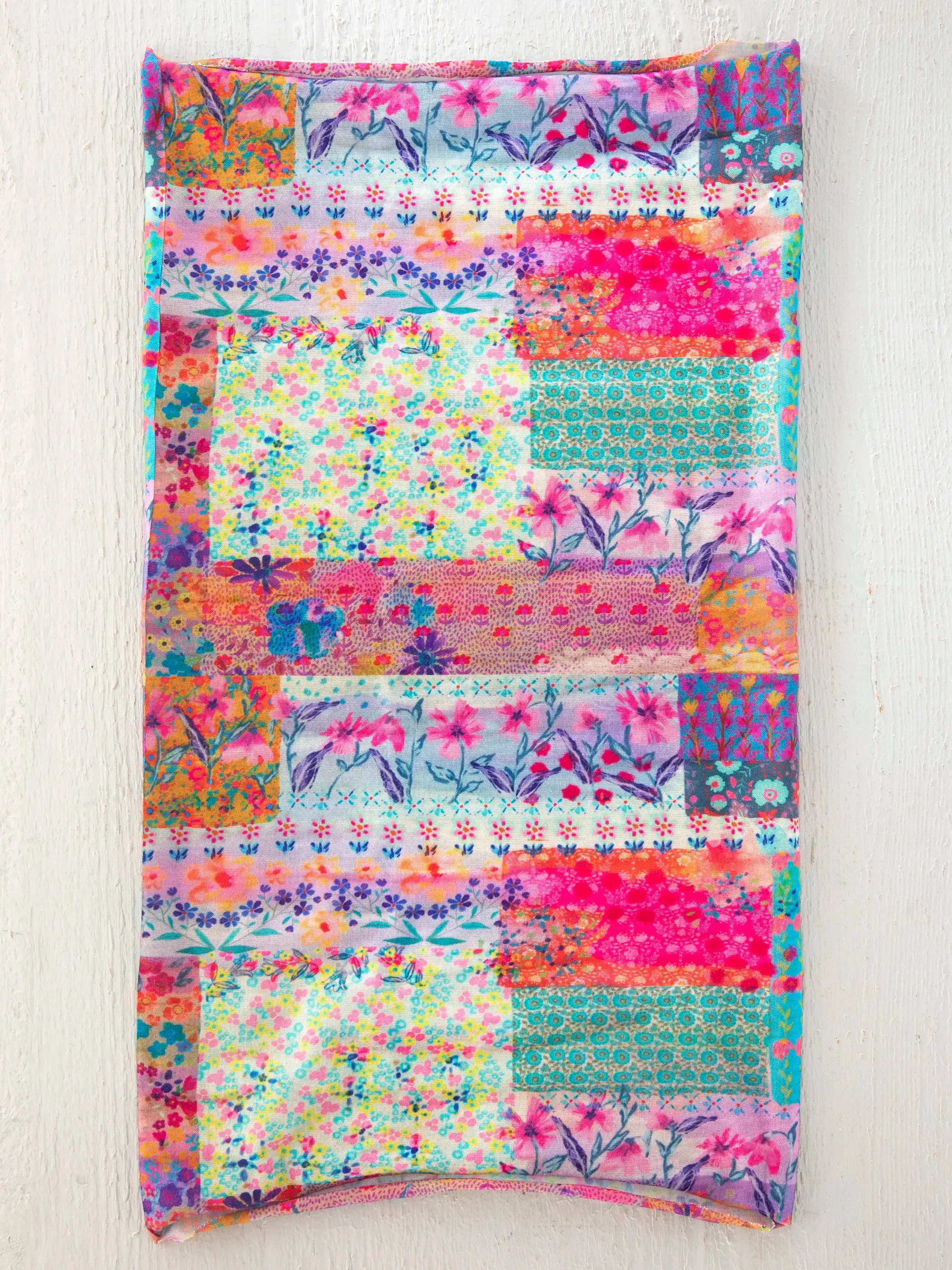 Full Boho Bandeau® Headband - Pink Watercolor Patchwork sold by NATURAL LIFE product image thumbnail 2