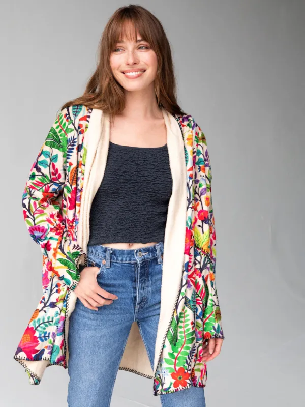 Cozy Blanket Kimono - Tropical Birds sold by NATURAL LIFE