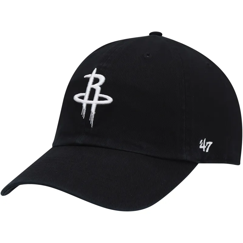 Men's '47 Black Houston Rockets Team Clean Up Adjustable Hat sold by NBA