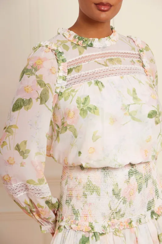 Immortal Rose Poppy Chiffon Top sold by Needle & Thread