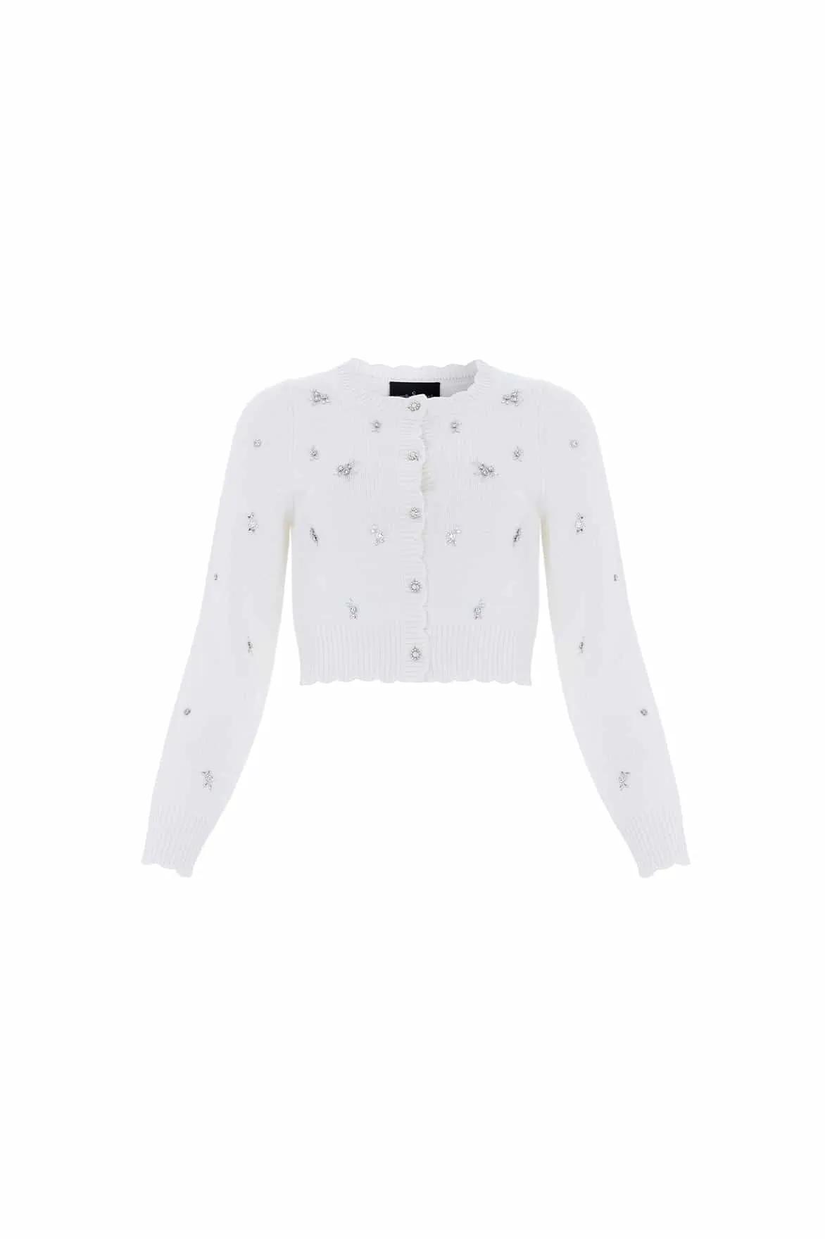 Scattered Floral Embellished Short Cardigan sold by Needle & Thread product image thumbnail 2
