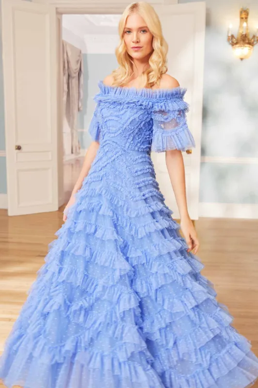 Lana Off-Shoulder Gown sold by Needle & Thread