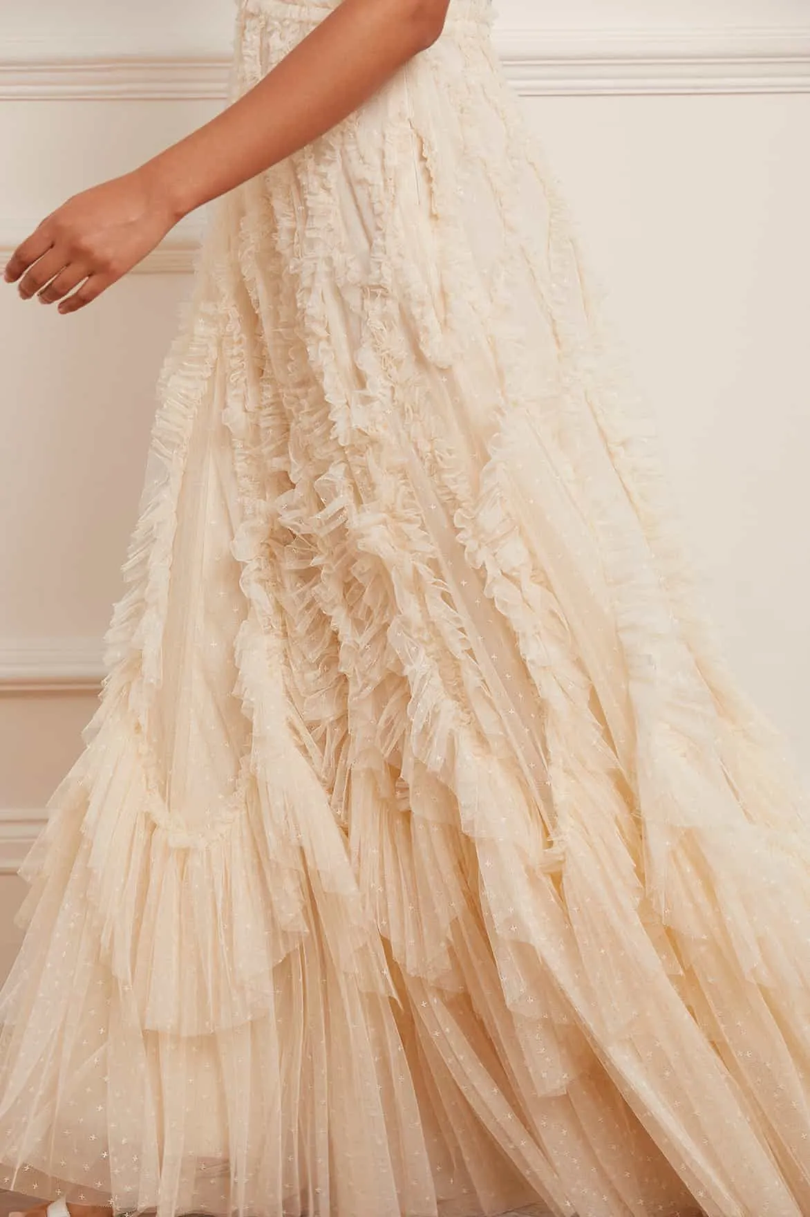 Rosella Ruffle Strapless Gown sold by Needle & Thread product image thumbnail 5