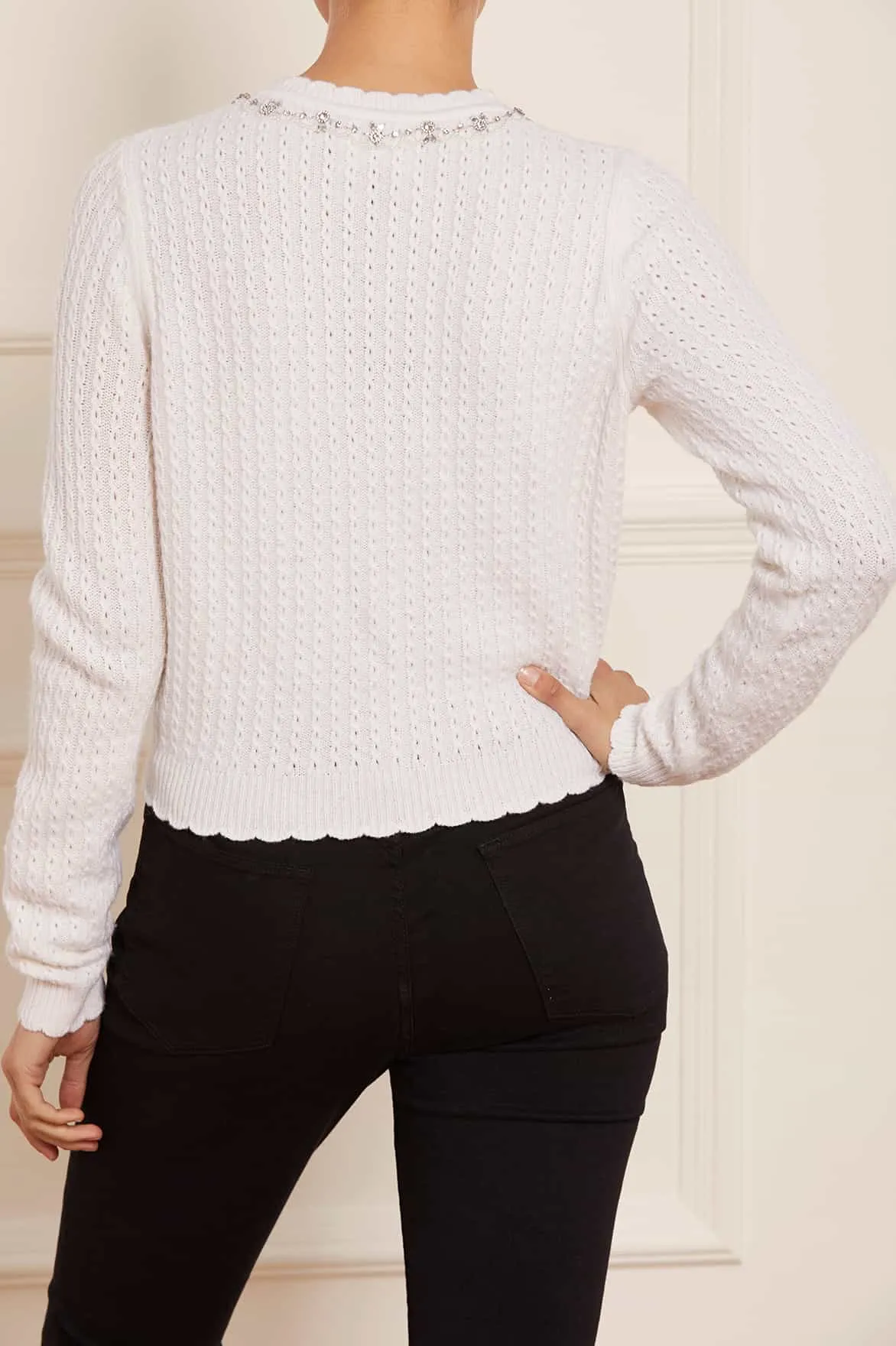 Crystal Border Short Cardigan sold by Needle & Thread product image thumbnail 5