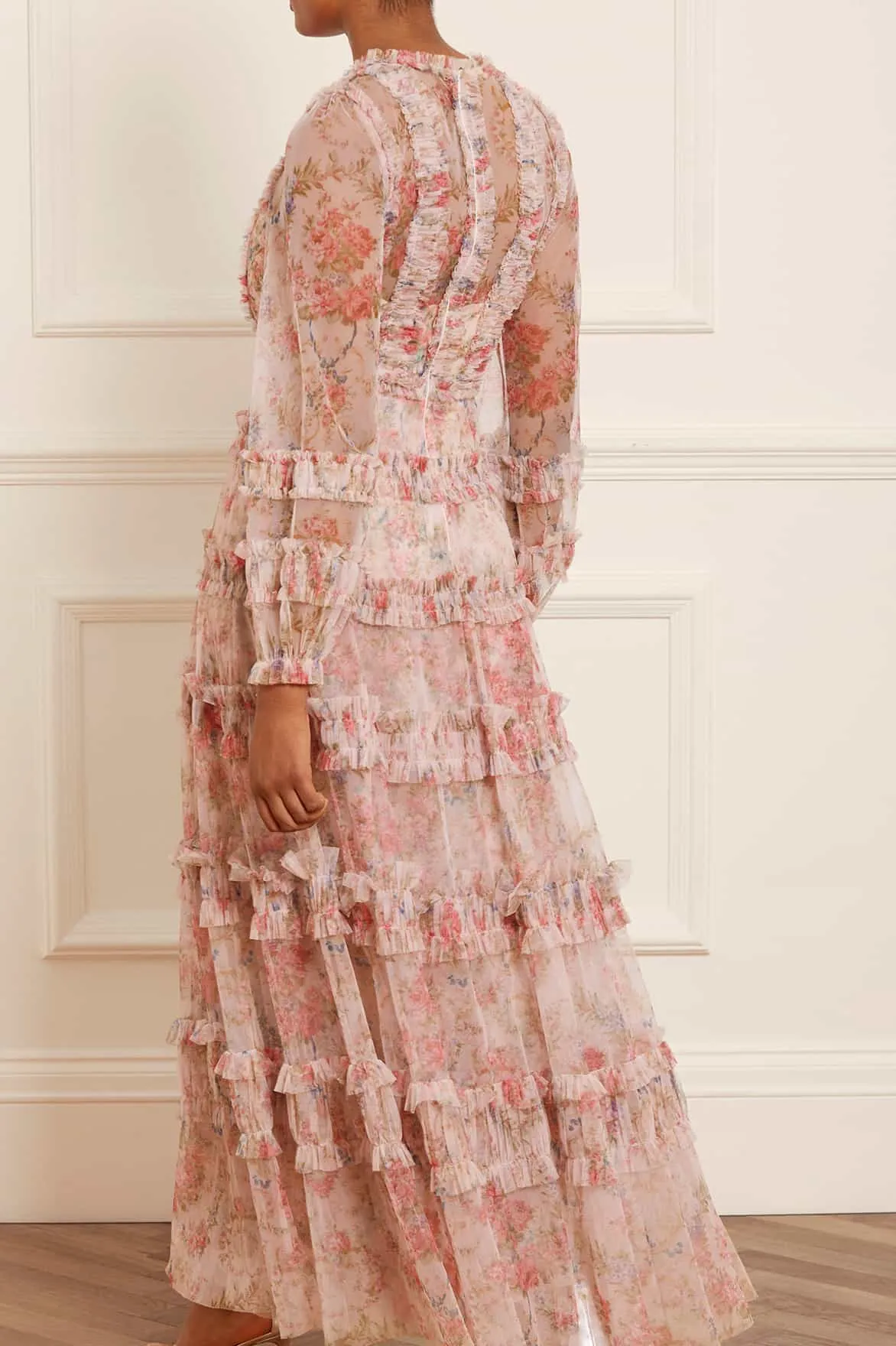 Floral Wreath Ruffle Gown sold by Needle & Thread product image thumbnail 5