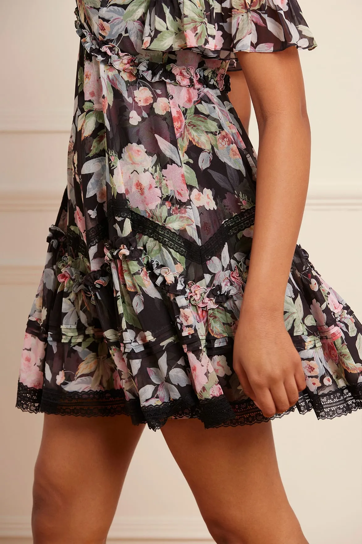 Paradise Garden Sonata Georgette Micro Mini Dress sold by Needle & Thread product image thumbnail 3