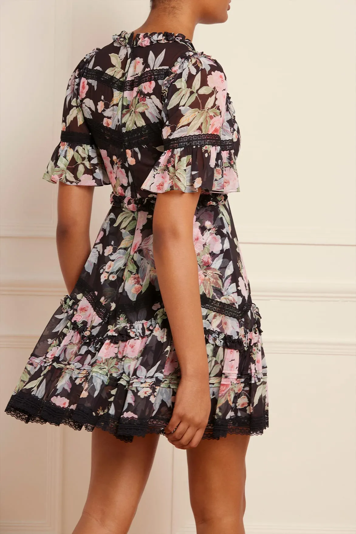 Paradise Garden Sonata Georgette Micro Mini Dress sold by Needle & Thread product image thumbnail 5