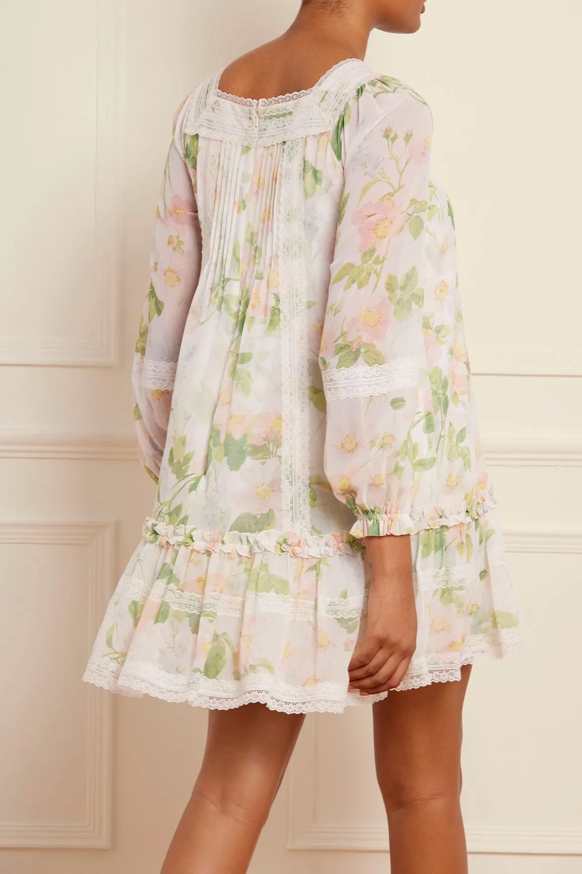 Immortal Rose Viola Georgette Micro Mini Dress sold by Needle & Thread product image thumbnail 5