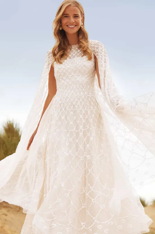 Heart Lattice Ankle Gown sold by Needle & Thread