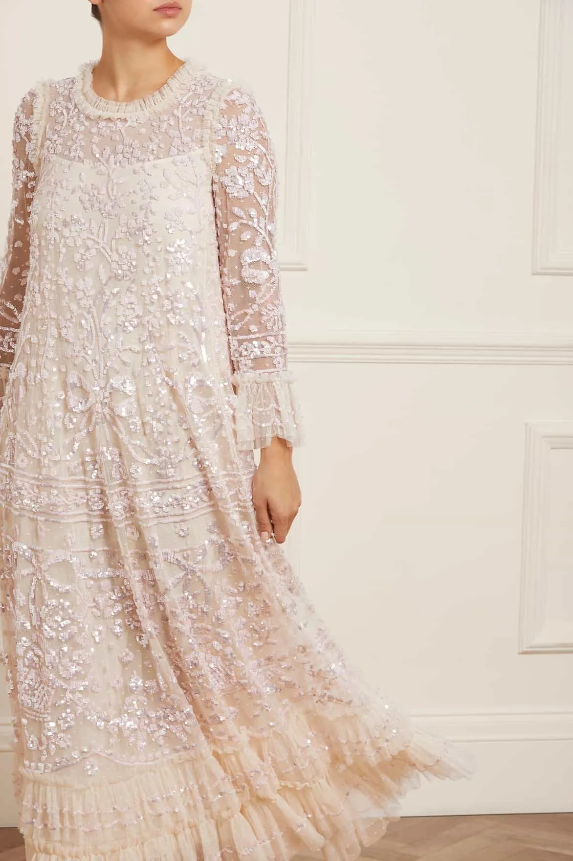 Celia Long Sleeve Ankle Gown sold by Needle & Thread product image thumbnail 2