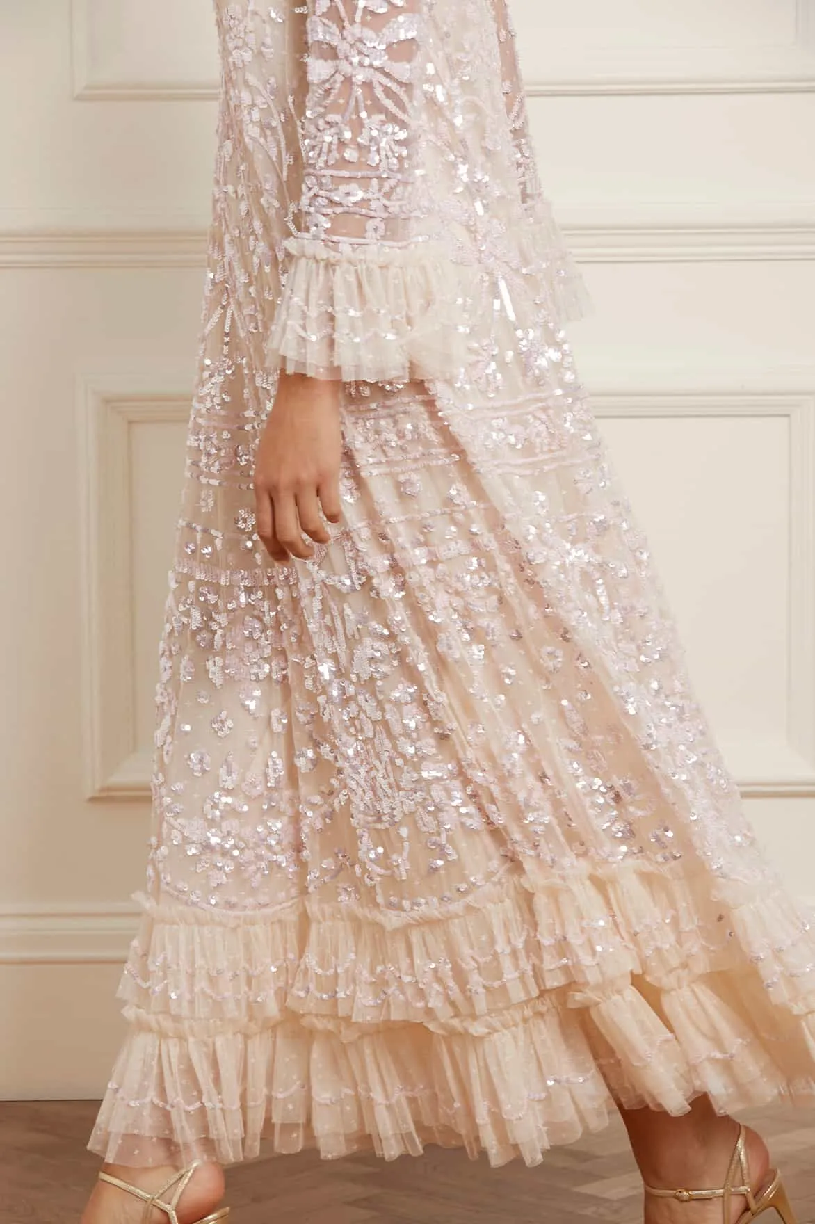 Celia Long Sleeve Ankle Gown sold by Needle & Thread product image thumbnail 5